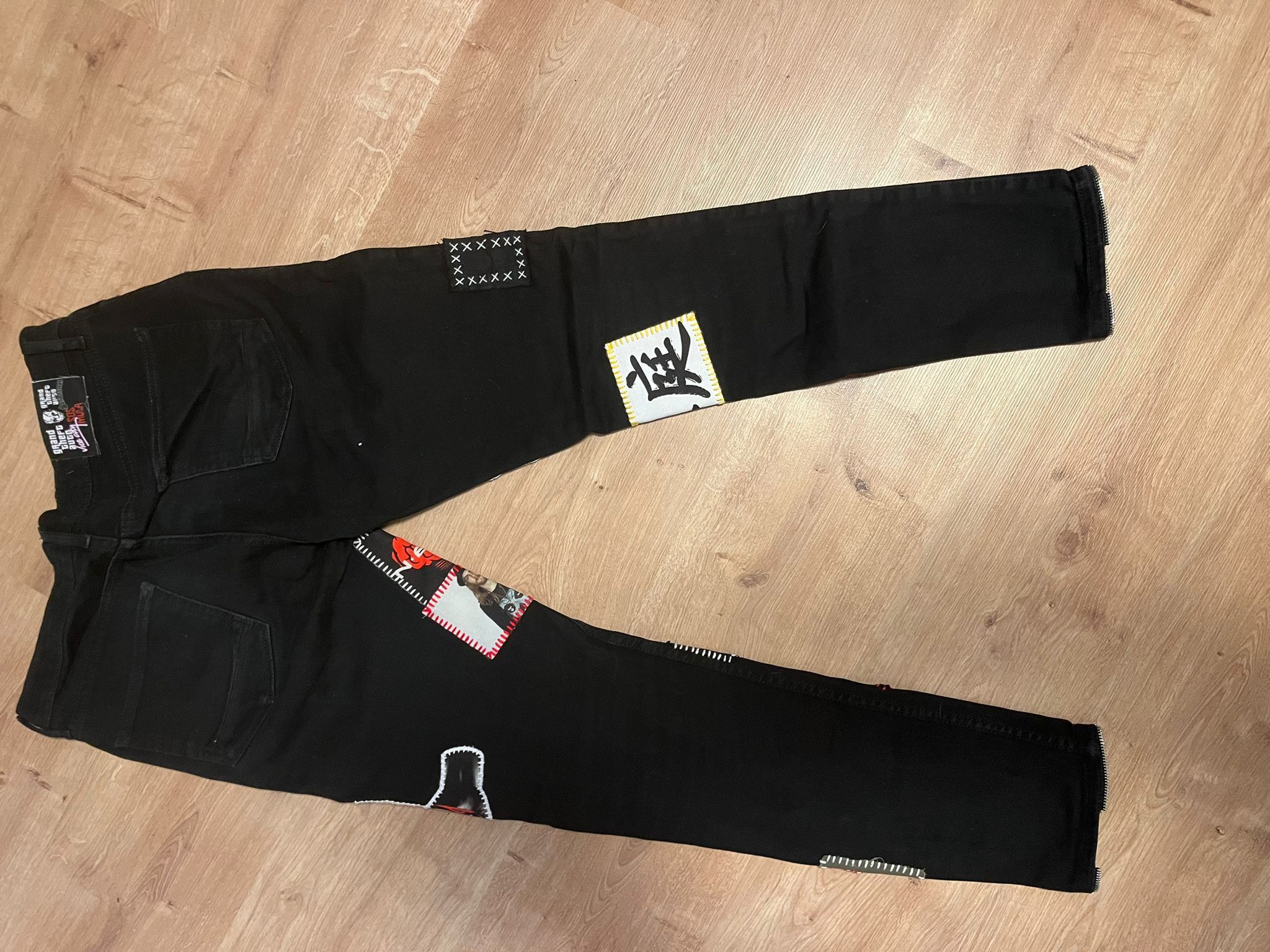 Homemade Righteous P crust Jeans Handmade Patchwork Mst pants 32/30 Size US 26 / EU 42 - 2 Thumbnail