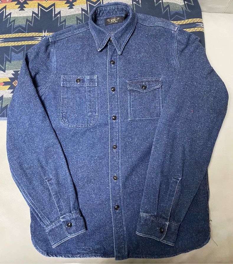 RRL Ralph Lauren RRL Ralph Lauren Old blend blue dye workwear snowflake den Size US M / EU 48-50 / 2 - 1 Thumbnail