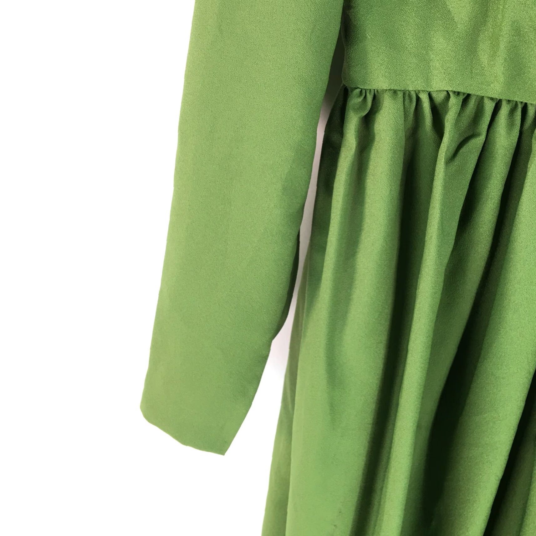 Olive VTG Unbranded Womens MaryLou Handmade Draped Neck Olive Green Gown Dress Size Large MaryLou VTG Size 4XL / US 24-26 - 6 Thumbnail