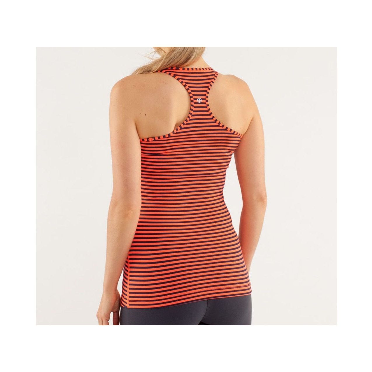 Lululemon LULULEMON Cool Racerback Classic Stripe Flare Inkwell Tank 2 Size XS / US 0-2 / IT 36-38 - 2 Thumbnail