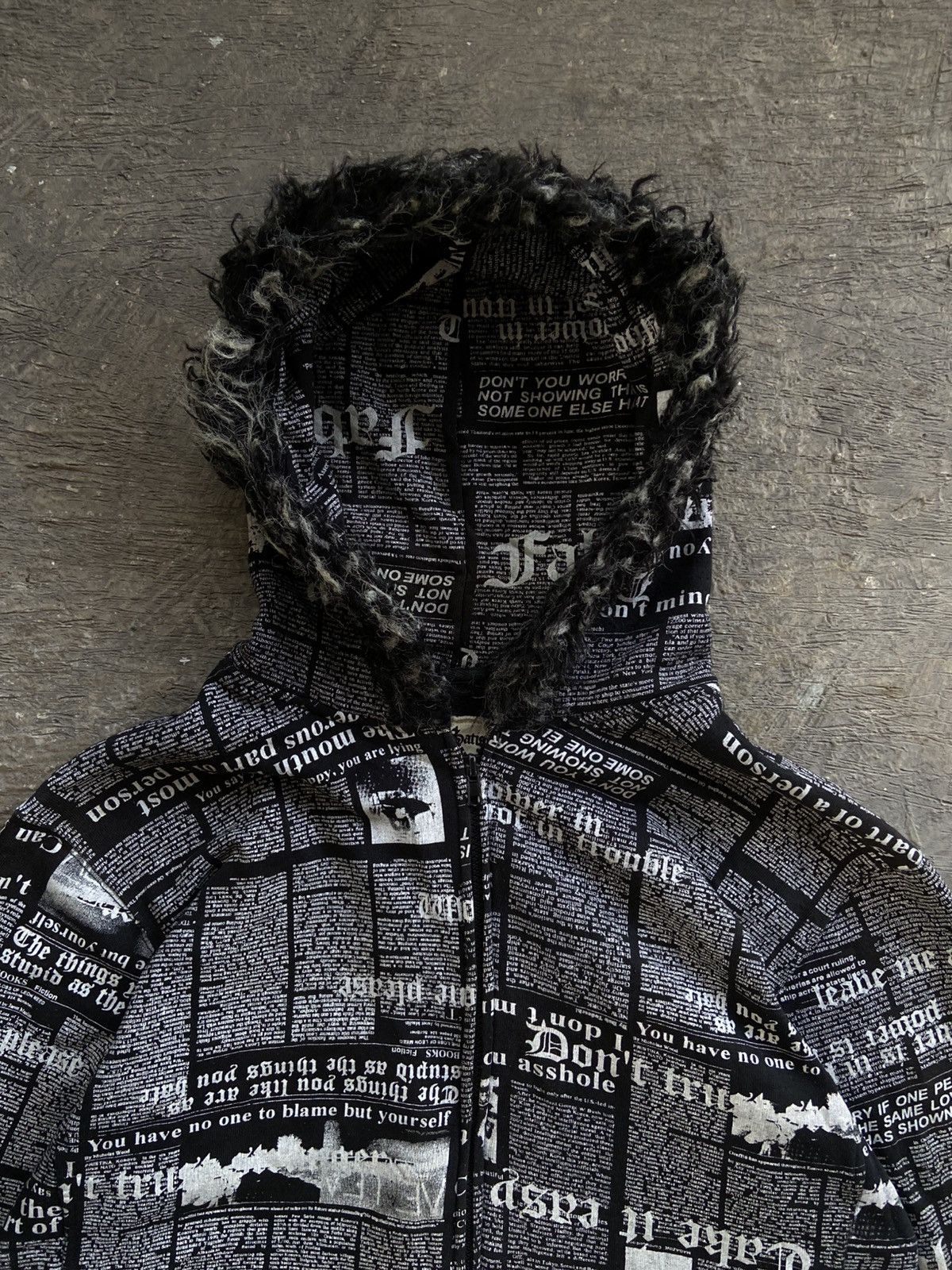 20471120 2000s Splendid Satisfaction - Poem FullPrinted Zip Hoodie Size US XL / EU 56 / 4 - 5 Thumbnail