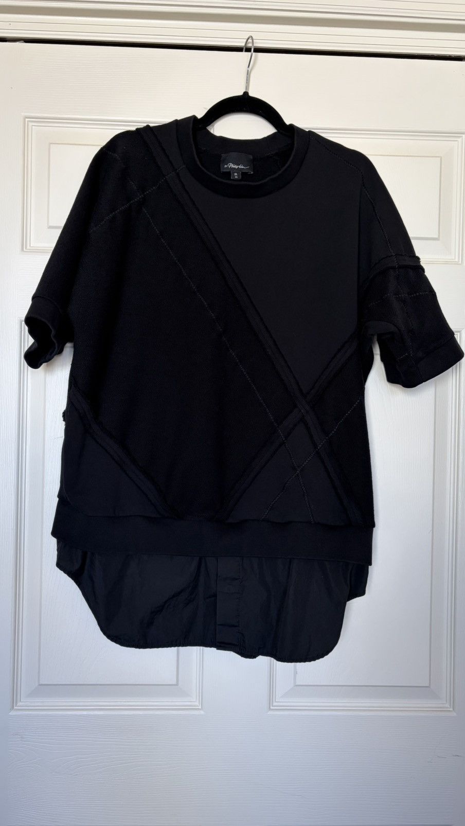3.1 Phillip Lim 3.1 Phillip Lim Asymmetric Layered Sweatshirt XL Black Size US XL / EU 56 / 4 - 4 Thumbnail