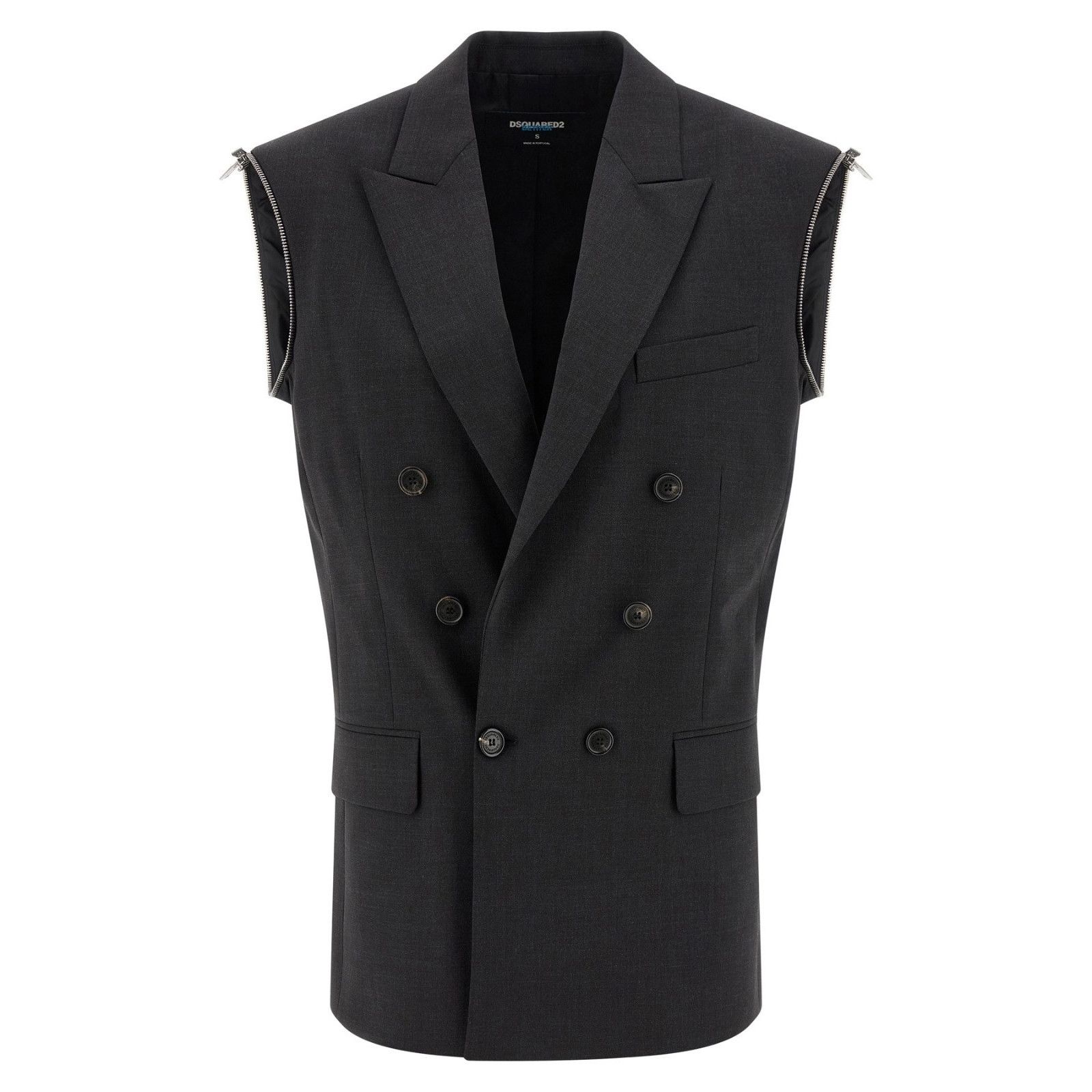 Dsquared2 DSQUARED2 Gray Blazer Jacket New & Authentic (Women's size:4 Size S / US 4 / IT 40 - 3 Thumbnail
