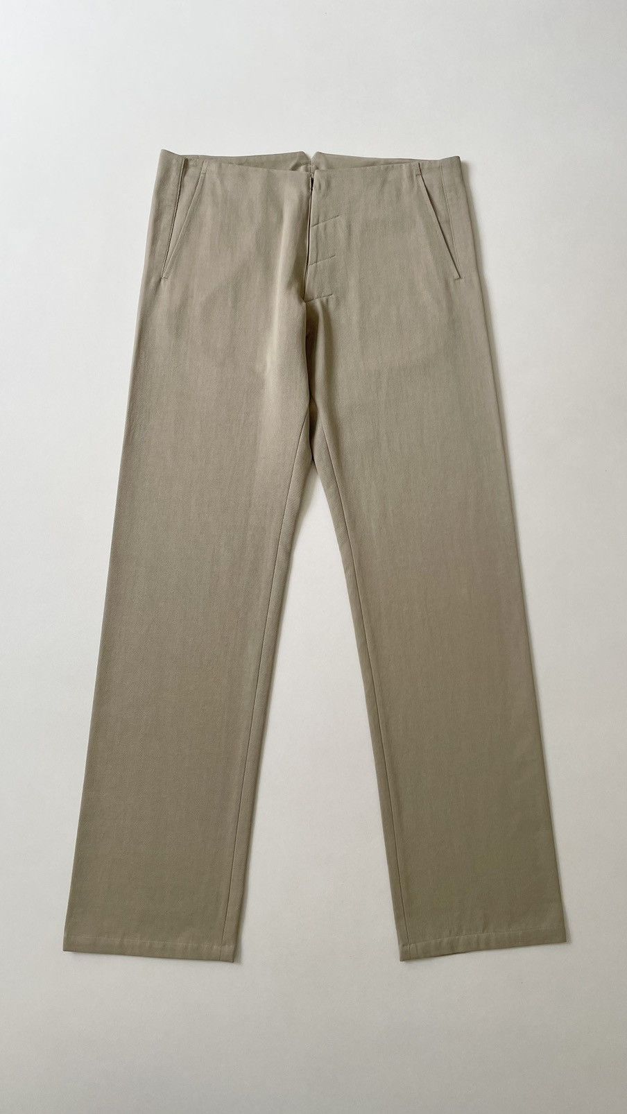 Maison Margiela S/S 08 Beige Twill Cotton Utility Trousers Size US 34 / EU 50 - 1 Thumbnail