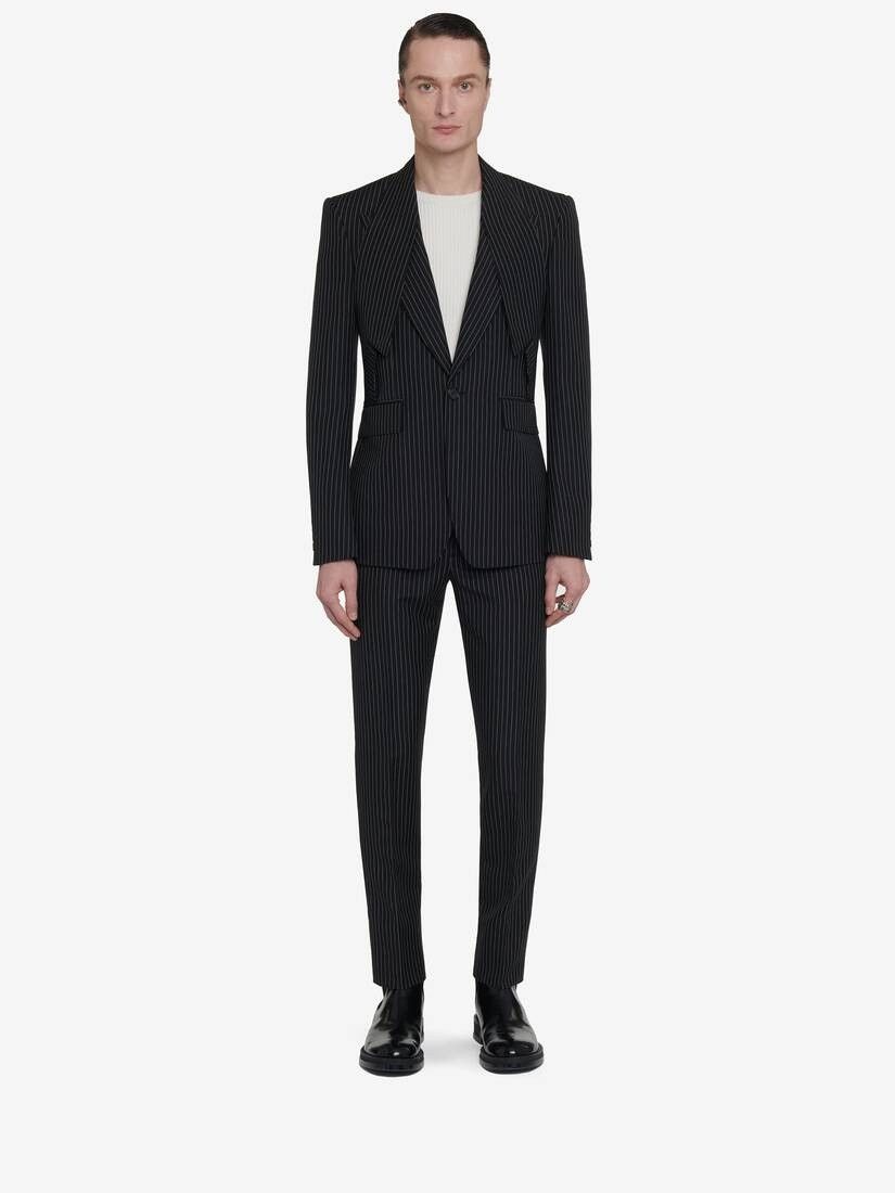 Alexander McQueen o1w1db10925 Reverse Lapel Single-Breasted Jacket in Black Size US S / EU 44-46 / 1 - 2 Thumbnail