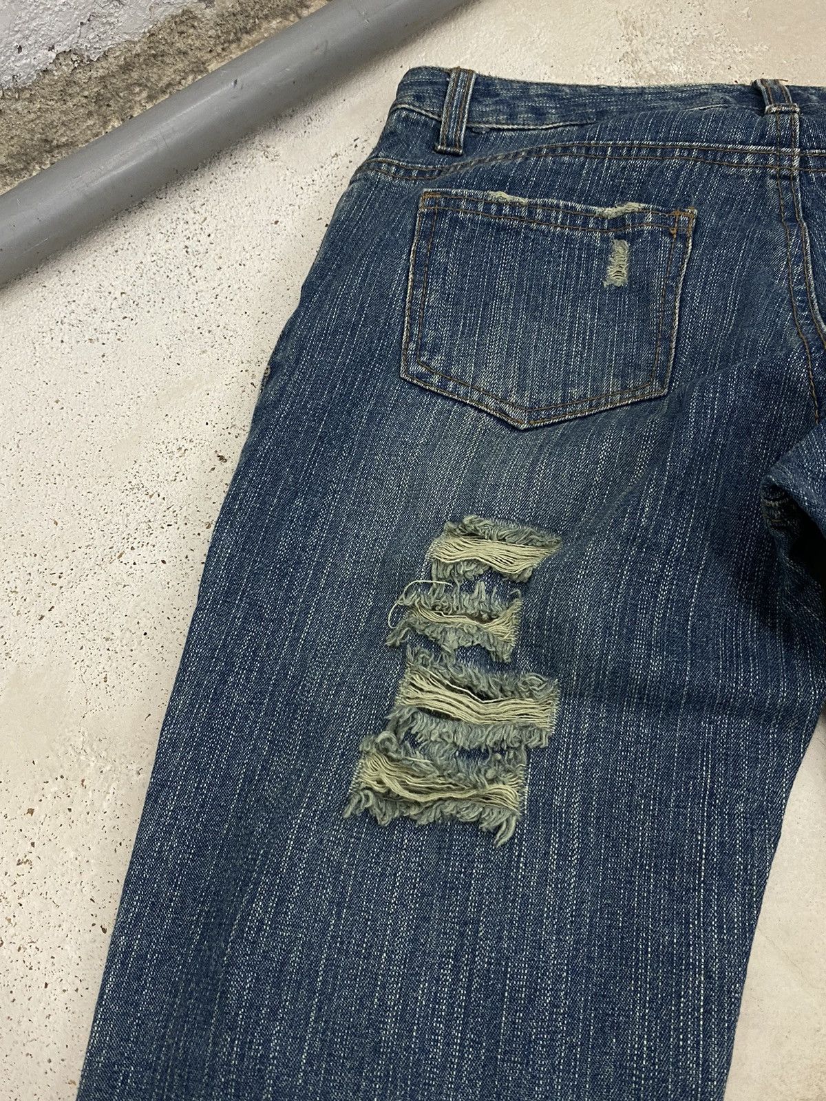 Gf Jean Japan Distressed Denim Blue Way Clawn Marks