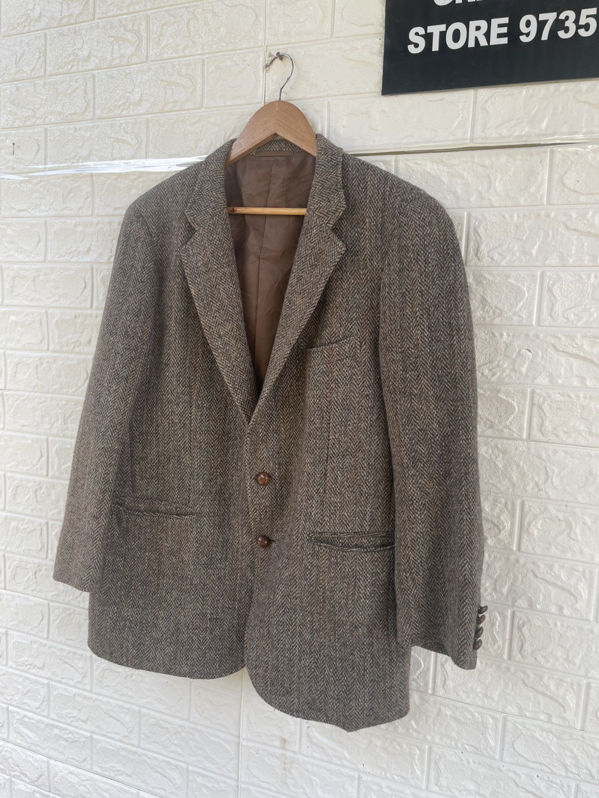 Harris Tweed × Japanese Brand × Vintage Vintage Harris Tweed Wool Blazer/Jacket Size US L / EU 52-54 / 3 - 4 Thumbnail