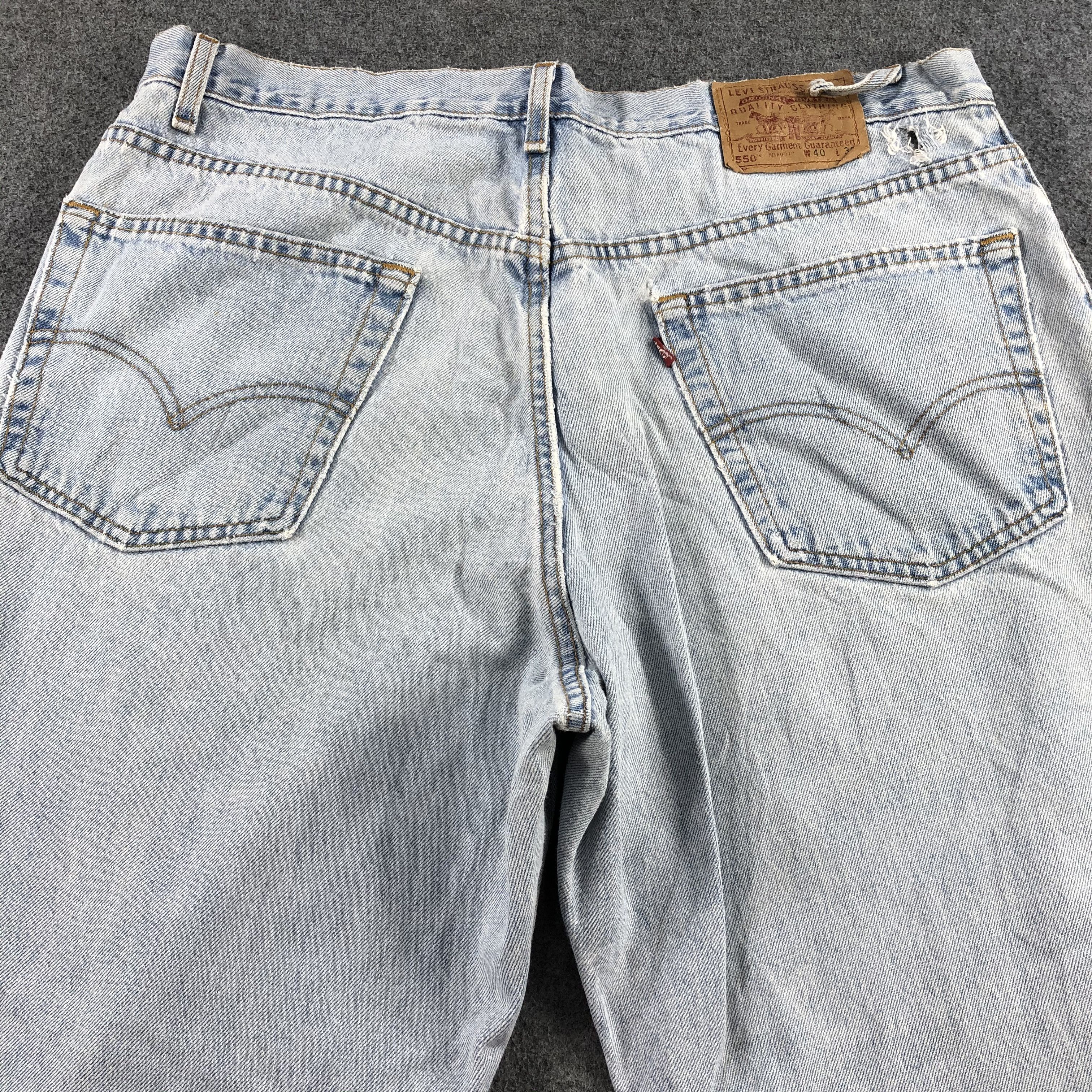 Levi's Vintage 90s Light Wash Levis 550 Jeans-J2331 Size US 38 / EU 54 - 4 Thumbnail