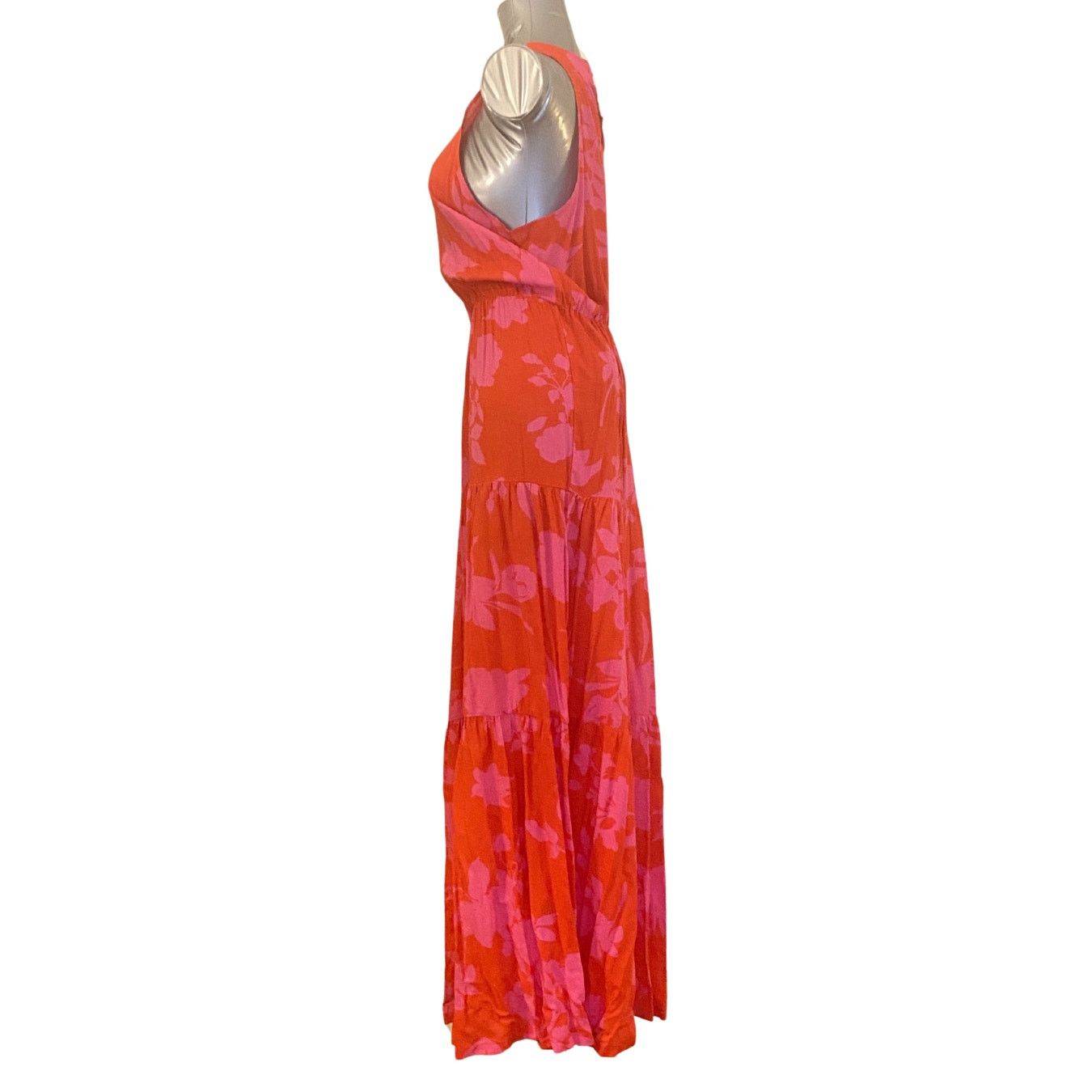 Shein Tropical Floral Halter Maxi Dress Size L / US 10 / IT 46 - 2 Thumbnail