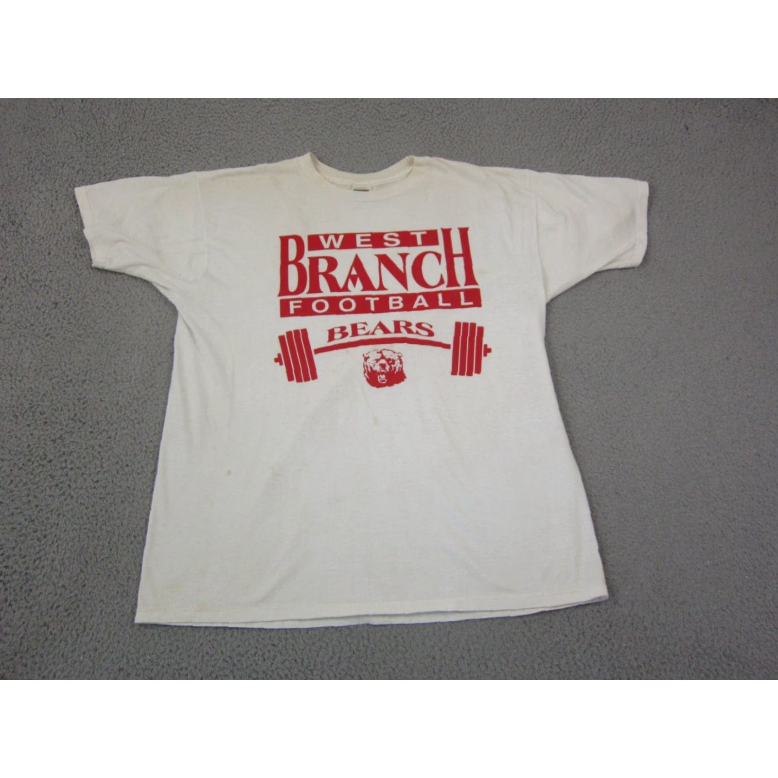 Fruit Of The Loom Vintage Fruit of the Loom Shirt Men XL White Football Bears Crew Neck Short Sleeve Cotton Polyester Logo Size US XL / EU 56 / 4 - 2 Thumbnail