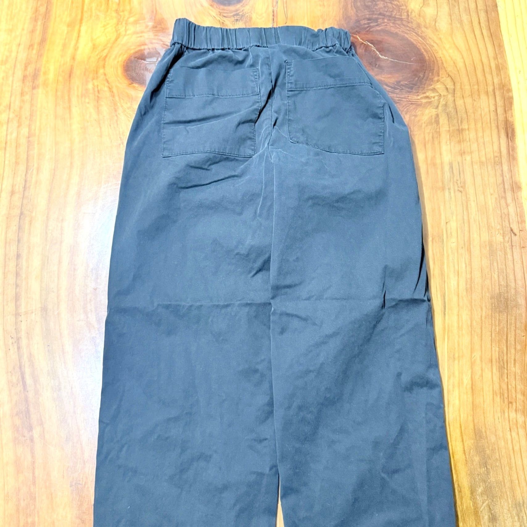 Everlane Everlane Womens Chino Pants Wide-Leg 4 Pull On Black Knit Cotton Casual Vintage No Size 27" / US 4 / IT 40 - 7 Thumbnail