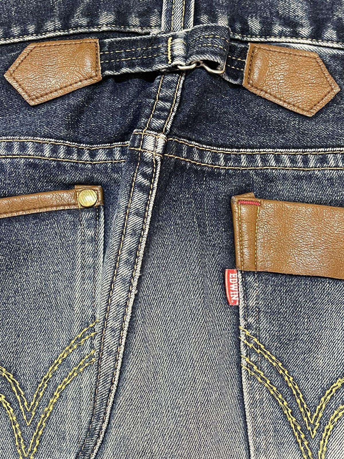Edwin Y2K Japan Edwin Carpenter Buckle Faded Wash Wide Leg Baggy Size US 34 / EU 50 - 9 Thumbnail