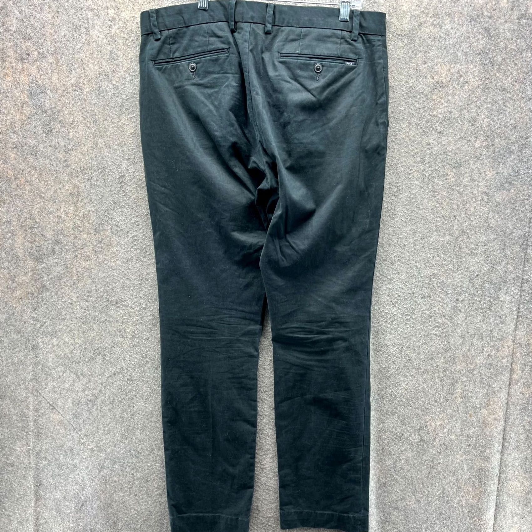Polo Ralph Lauren Vintage Polo Ralph Lauren Pants Mens 34x32 Black Chino Flat Front Stretch Slim Canvas Size US 34 / EU 50 - 2 Thumbnail