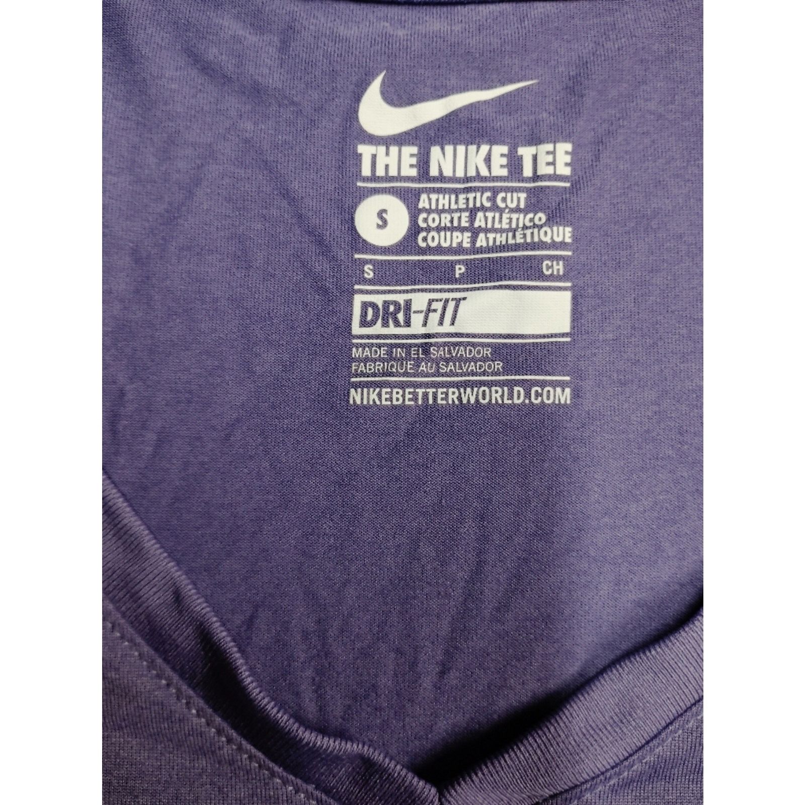 Nike Nike Women's V-Neck Short Sleeve Top - Light Purple Size S / US 4 / IT 40 - 2 Thumbnail