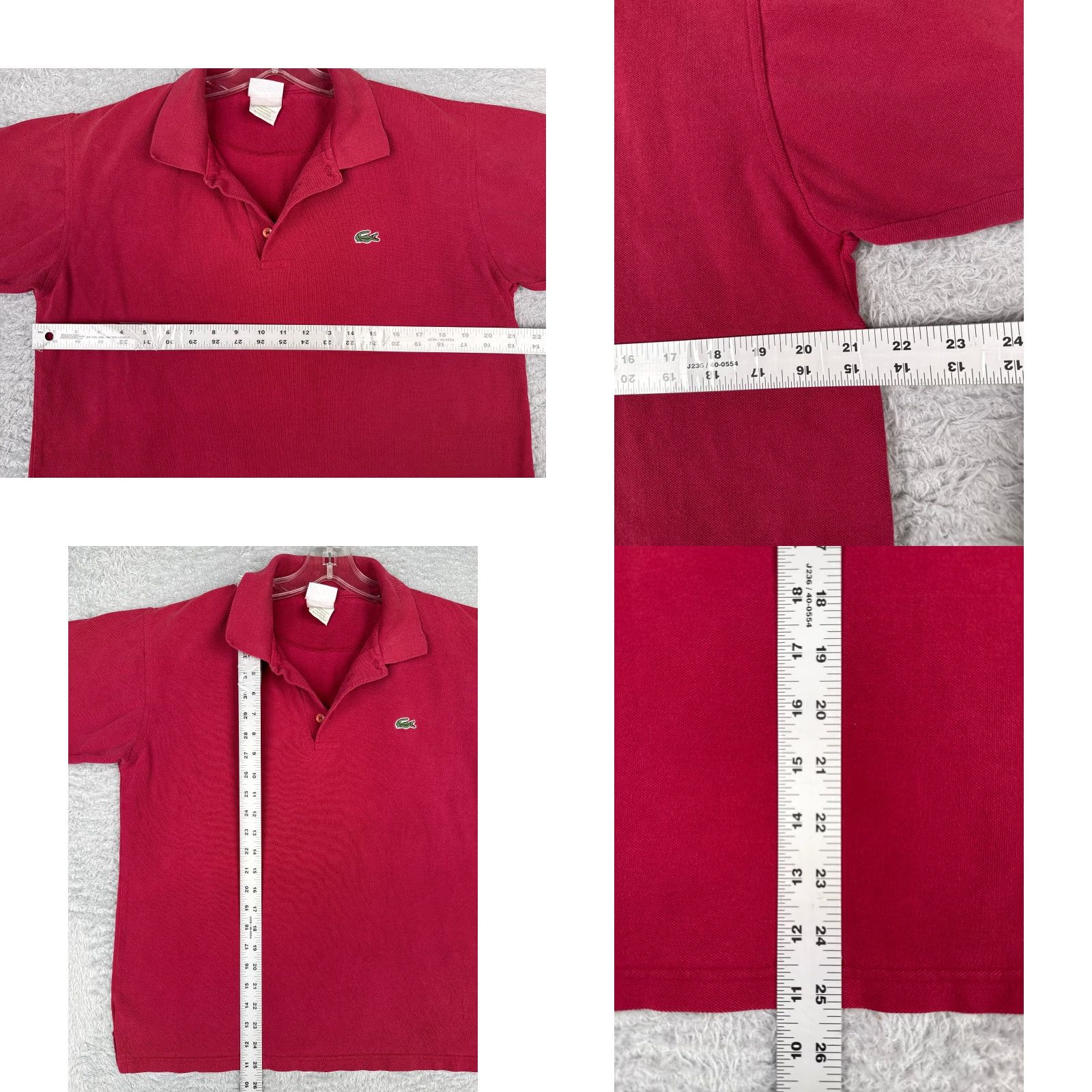 Lacoste Lacoste Polo Shirt Men Red Short Sleeve Slim 5 100% Cotton Knit Croc Logo Vintage No Size US S / EU 44-46 / 1 - 8 Thumbnail