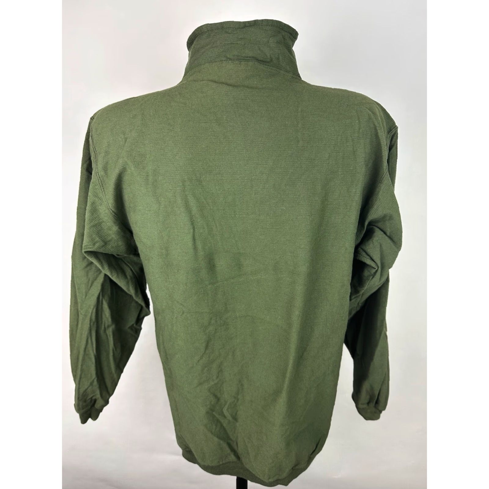 Vintage VINTAGE Oneita Sweatshirt 1/4 Zip Pullover M Adults Green Olive 90s Slim Fit Knit Cotton Size US M / EU 48-50 / 2 - 6 Thumbnail