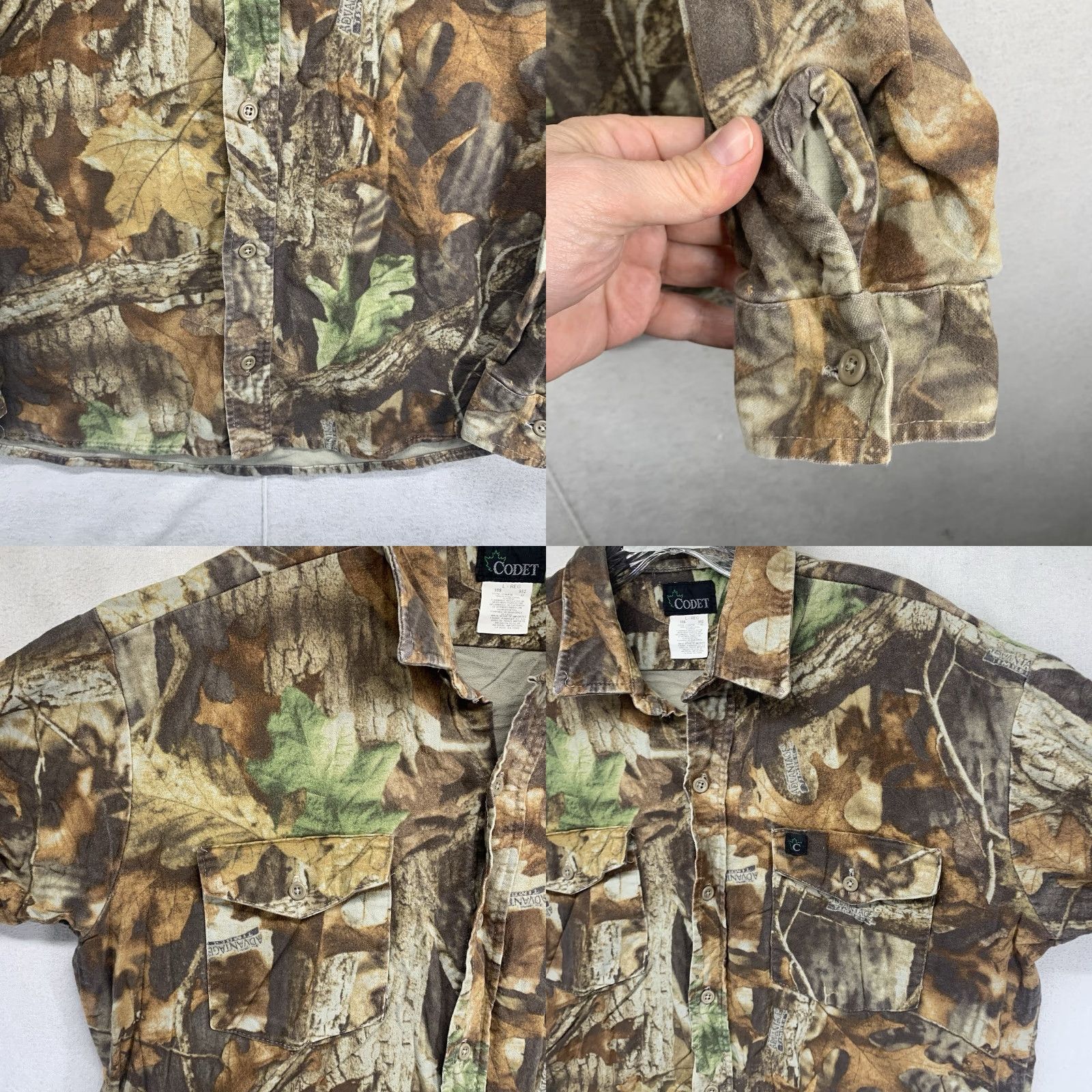 Vintage VINTAGE Codet Men’s Flannel Shirt Camouflage 90s Outdoor Long Sleeve Size Large Size US L / EU 52-54 / 3 - 8 Thumbnail