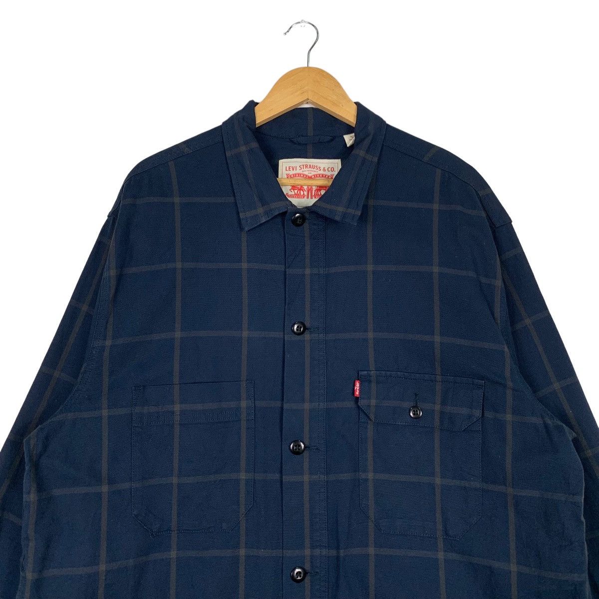 Levi's LEVIS Checked Work Shirt Flannel Jacket #1131-C52 Size US XL / EU 56 / 4 - 2 Thumbnail