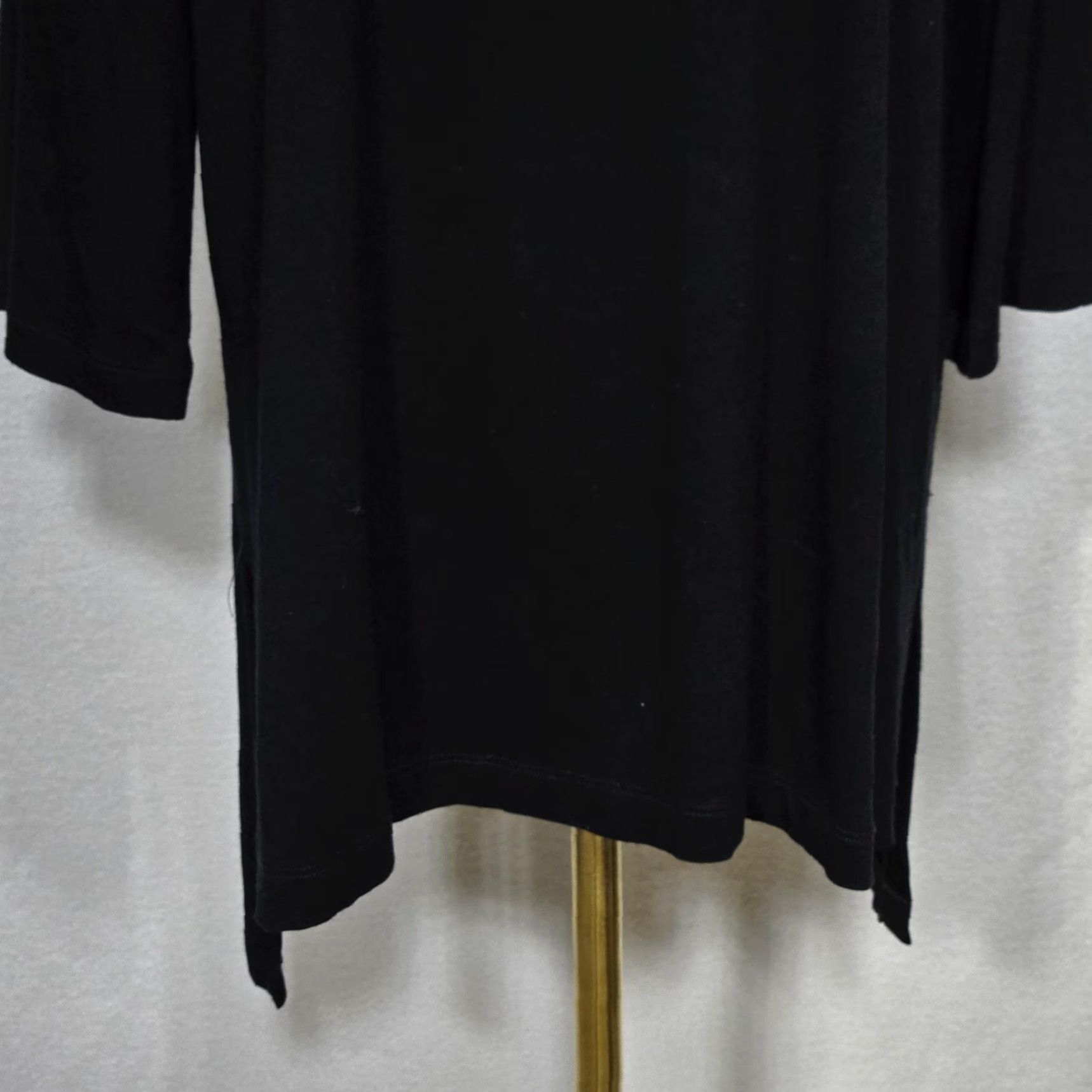 Eileen Fisher Eileen Fisher Tunic Top Womens Small Black Long Sleeve Boat Neck Stretch Pullover Regular XS? Size S / US 4 / IT 40 - 4 Thumbnail