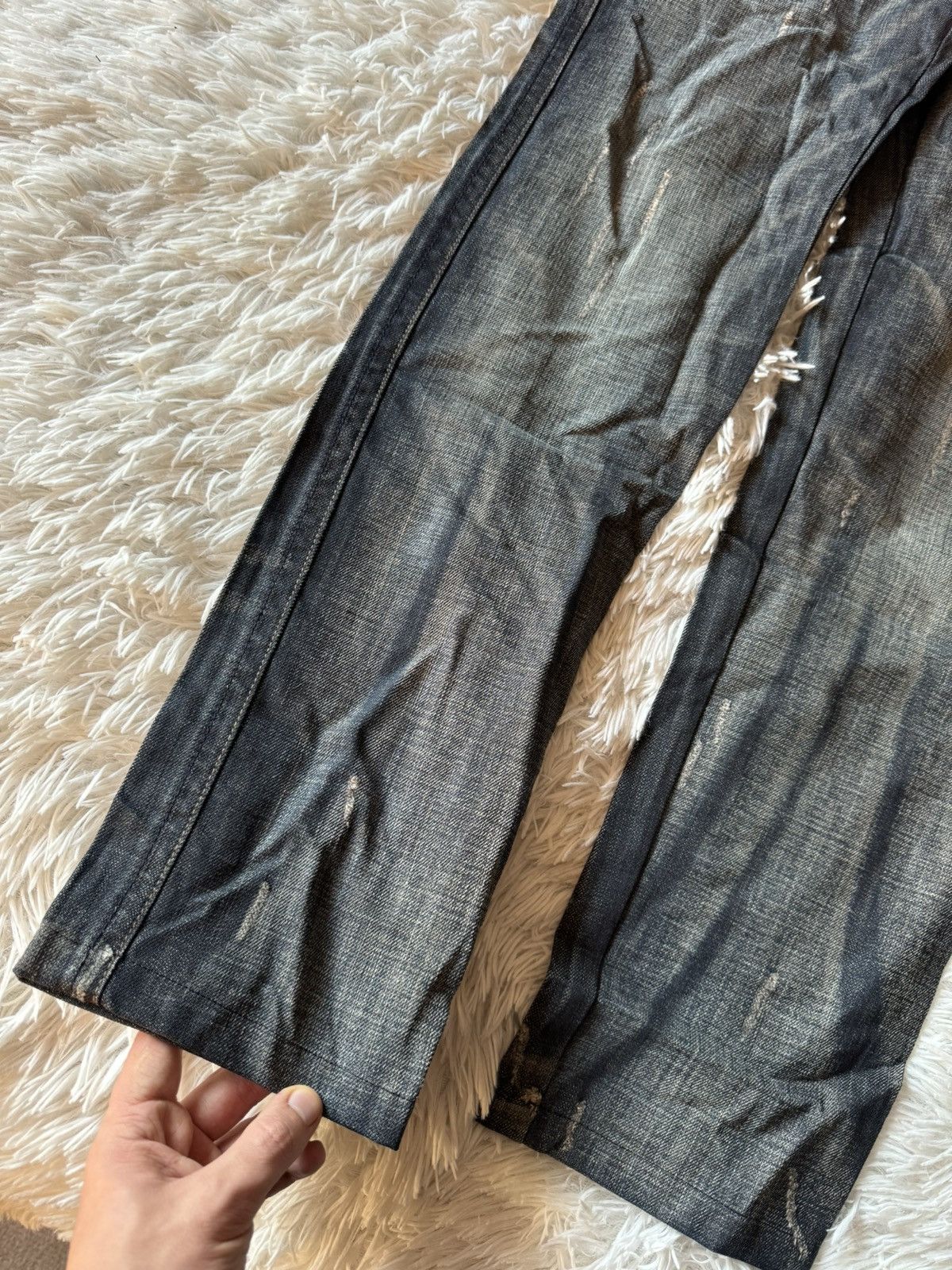 If Six Was Nine × Japanese Brand × Vintage Japanese Vintage Washed Wide Flare Distressed Denim Jeans Size US 33 - 9 Thumbnail