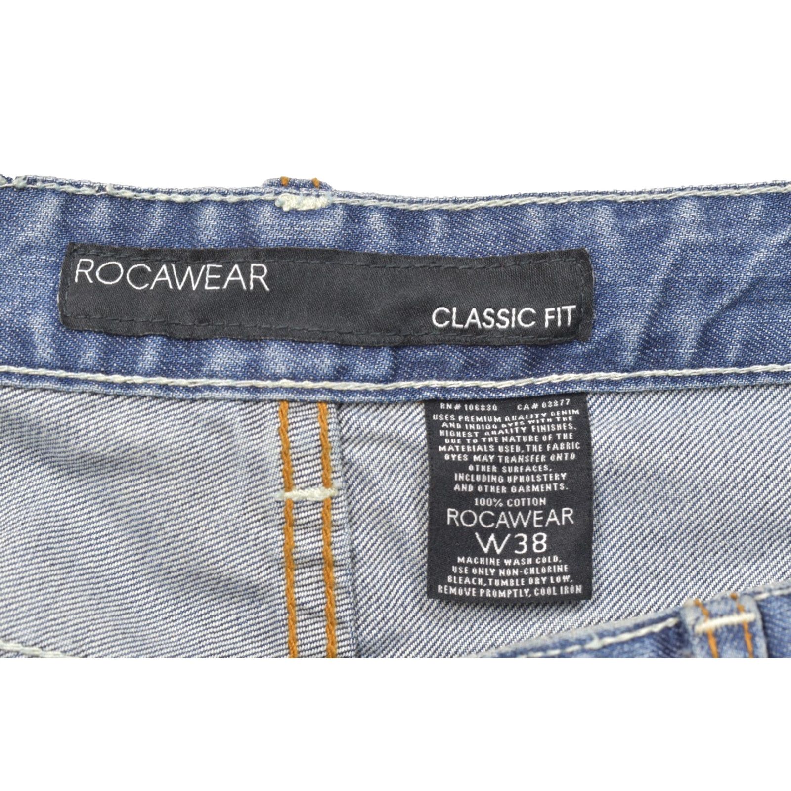 Rocawear Rocawear Men's Jeans Distressed 5-Pocket Denim Blue Straight W38 L33 Hip Hop Y2K Size US 38 / EU 54 - 2 Thumbnail