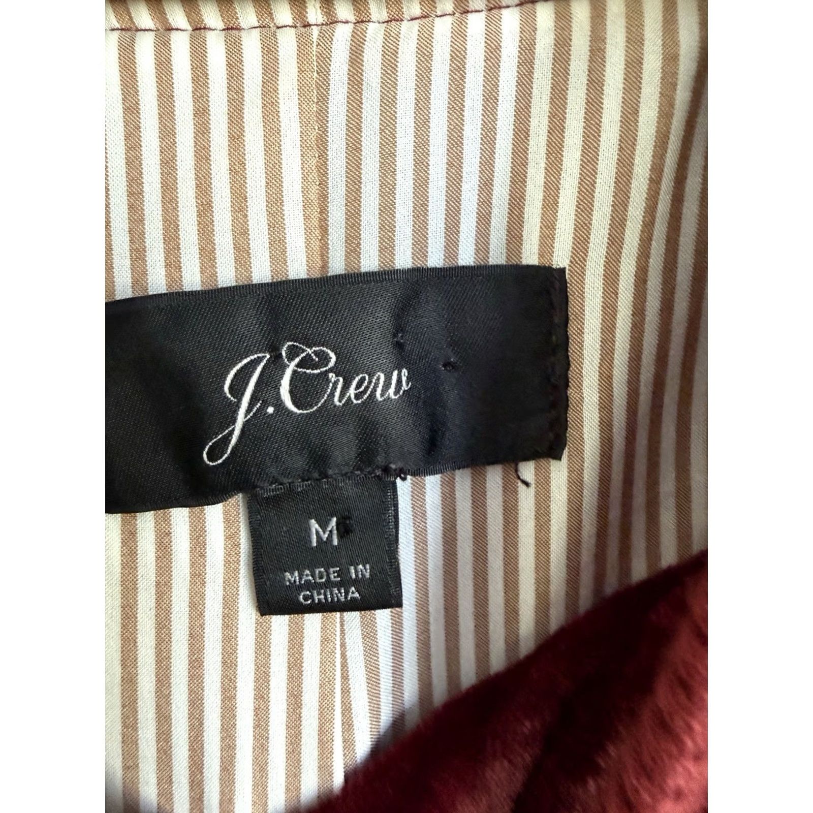 J.Crew J.CREW Burgundy Velvet Jacket Womens Medium Preppy Classy Zip Size M / US 6-8 / IT 42-44 - 6 Thumbnail