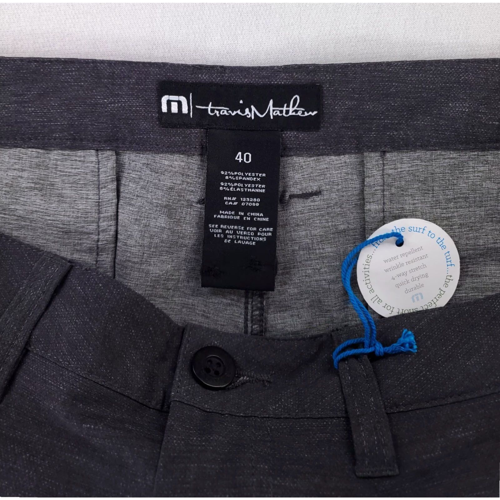 TravisMathew Travis Mathew Peale Shorts 777 Prestige Gray Golf Performance Mens 40 NWT Size US 40 / EU 56 - 2 Thumbnail