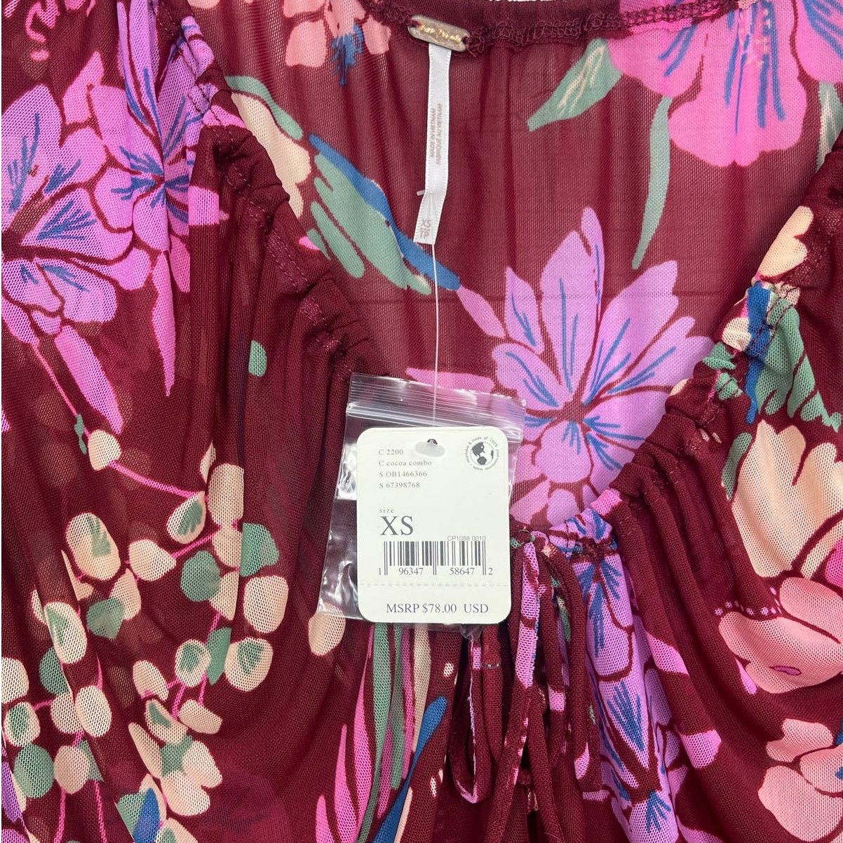 Free People Free People Of Paradise Floral Bell Sleeve Blouse Top XS Size XS / US 0-2 / IT 36-38 - 5 Thumbnail