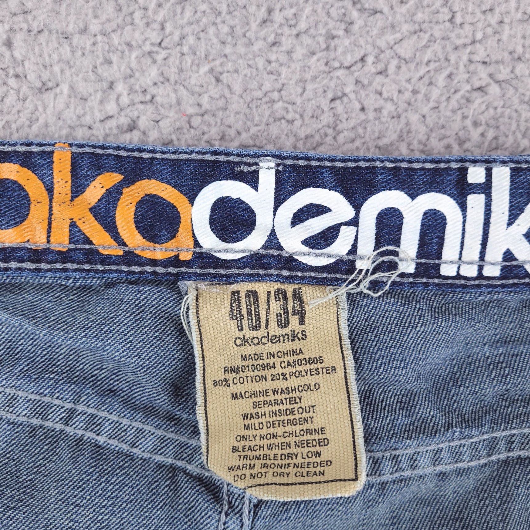 Akademiks Akademiks Jeans Mens 38x33 Blue Distressed Ripped 90s Hip Hop Straight Jeans Mens Size US 38 / EU 54 - 4 Thumbnail