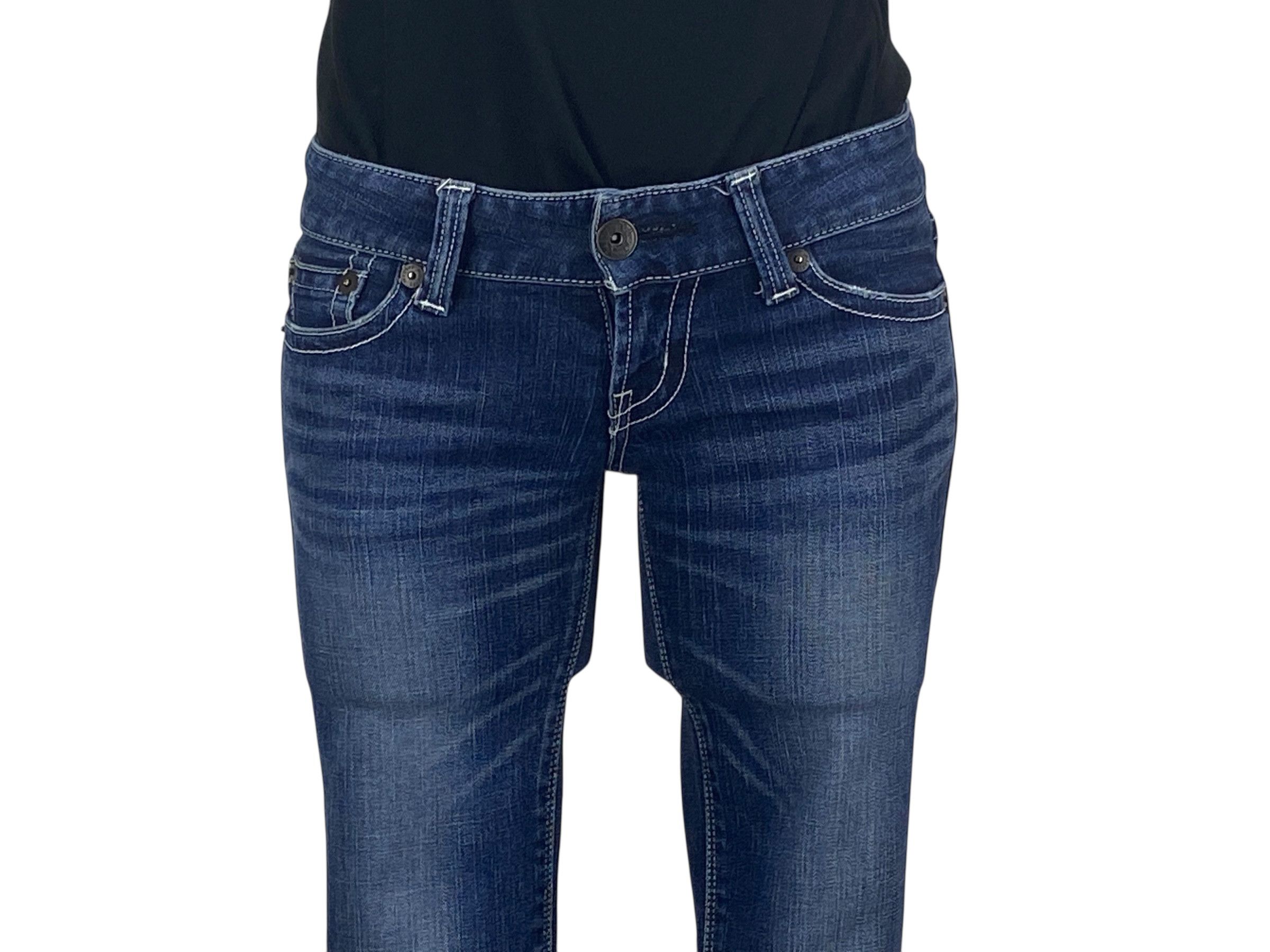 Japanese Brand Y2K Skinny Jeans Low Rise Jeans Size 23" - 3 Thumbnail