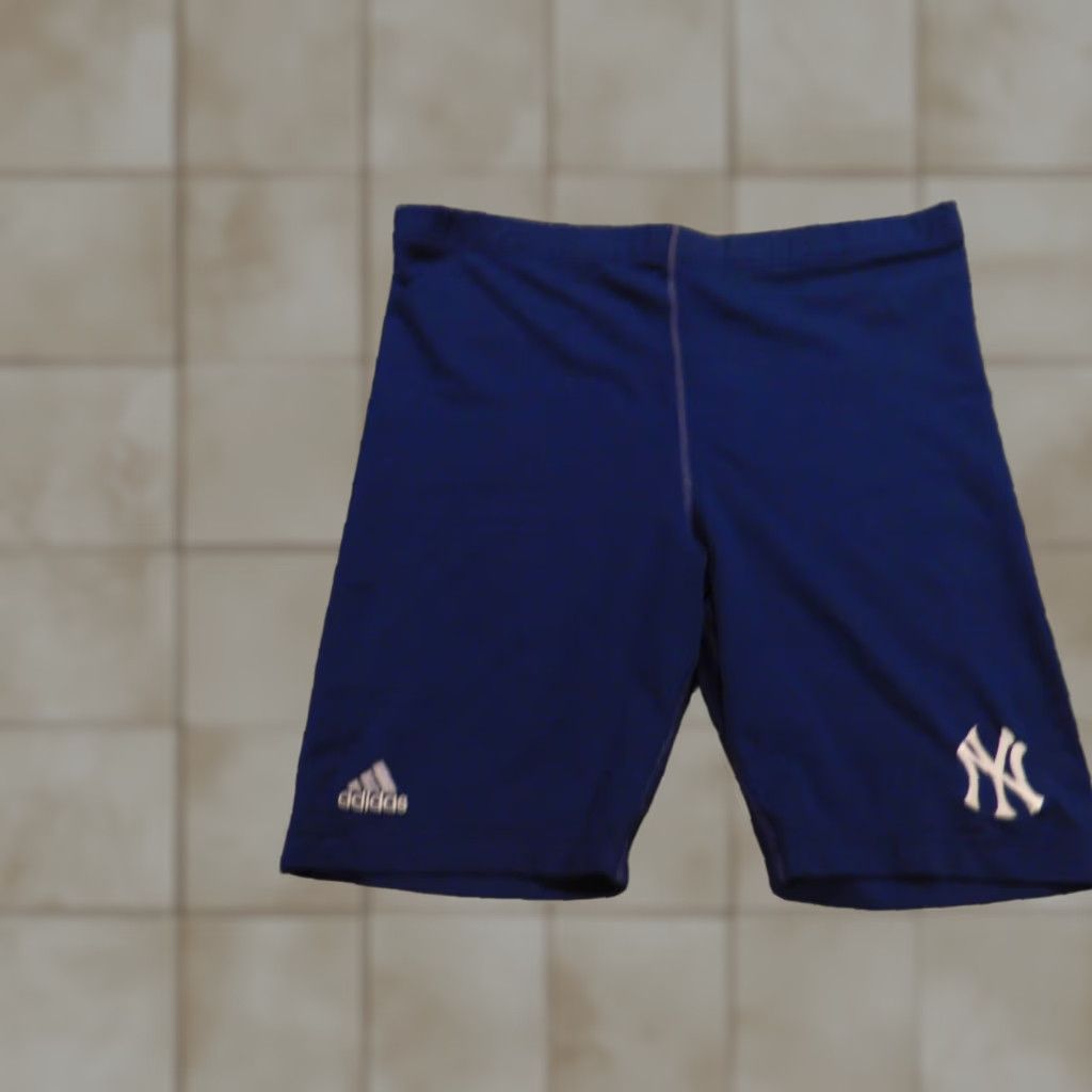 Adidas Adidas Womens Shorts XL Blue True to Athlete Athletic Stretch Regular Waist 32in Activewear Logo Blended Polyester Size 40" / US 18 - 1 Thumbnail