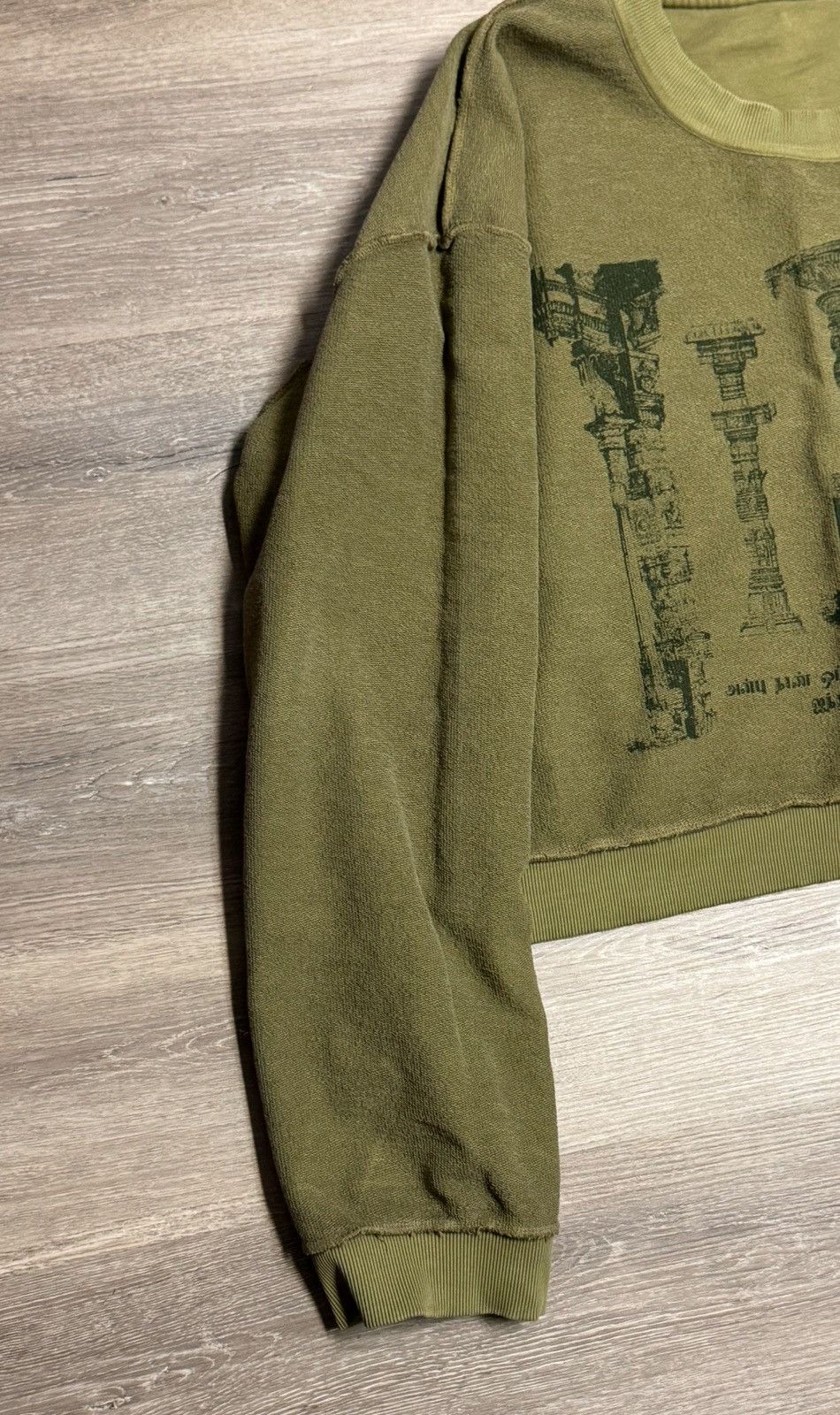 Sangiev Sangiev Reversible Pillars Cropped Sweatshirt Size US XL / EU 56 / 4 - 4 Thumbnail