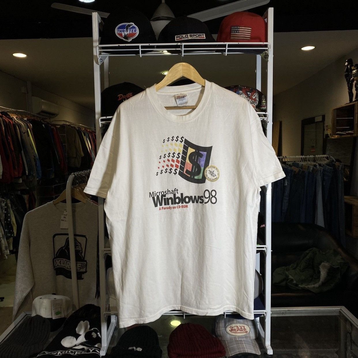 Microsoft Vintage 90's Microshaft Winblows tee internet office tShirt Size US XL / EU 56 / 4 - 1 Thumbnail