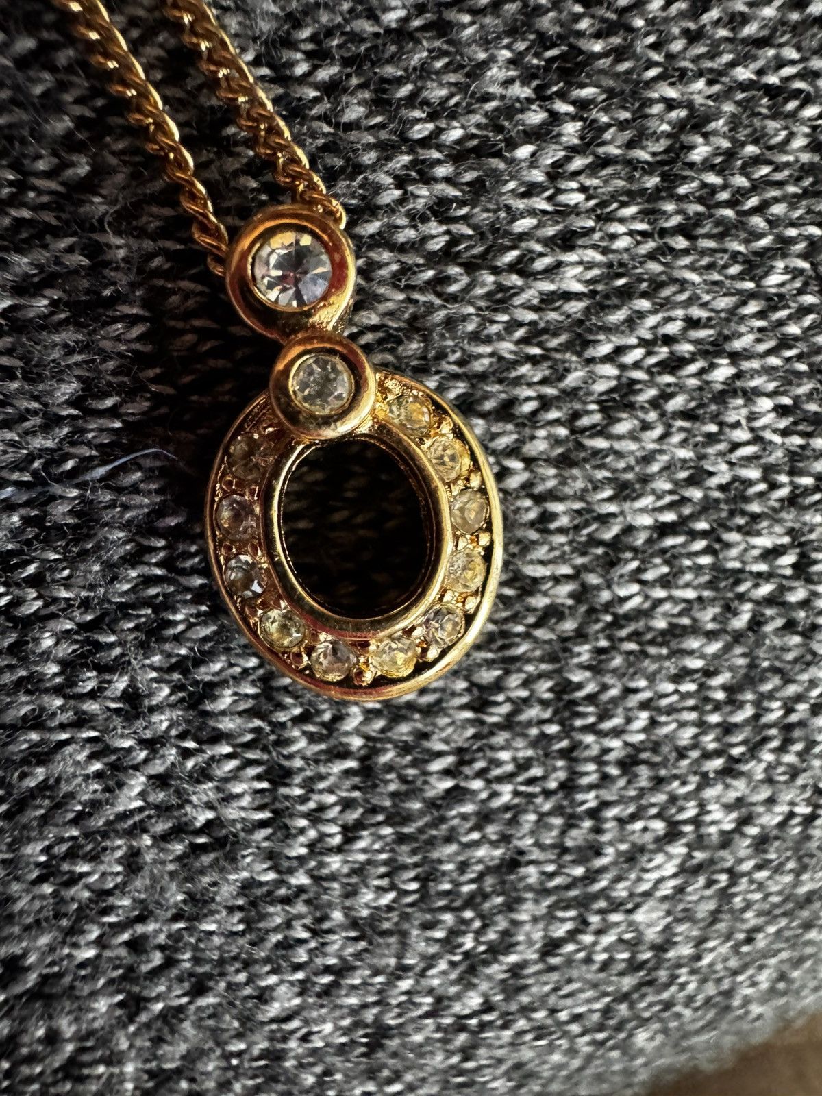 Dior Christian Dior pendant necklace adorned with rhinestones Size ONE SIZE - 9 Thumbnail