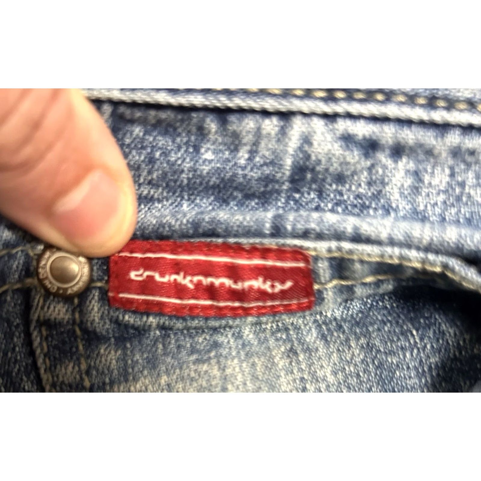 Vintage Drunkn Munky Jeans 5-Pocket Straight Leg Distressed 38x34 Vintage Y2K Blue Men Regular Size US 38 / EU 54 - 6 Thumbnail