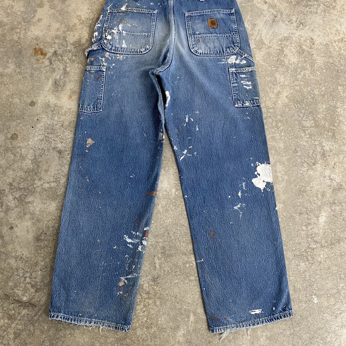 Carhartt Vintage Carhartt Faded Blue Splatter Painter Denim Jeans Size US 34 / EU 50 - 18 Thumbnail