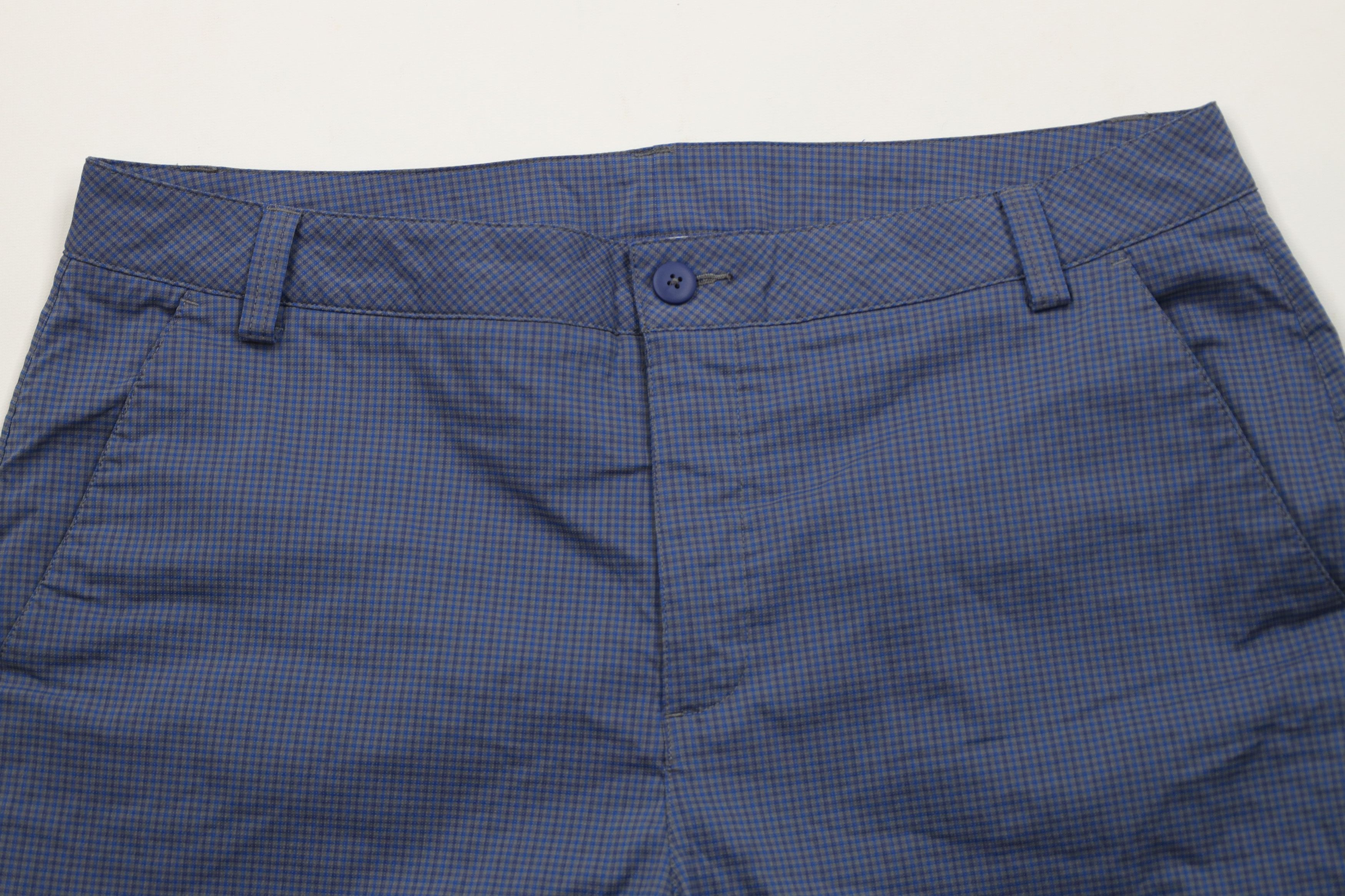 Puma Puma Golf Front Tech Golfing Chino Shorts Blue Plaid Check Size US 38 / EU 54 - 2 Thumbnail