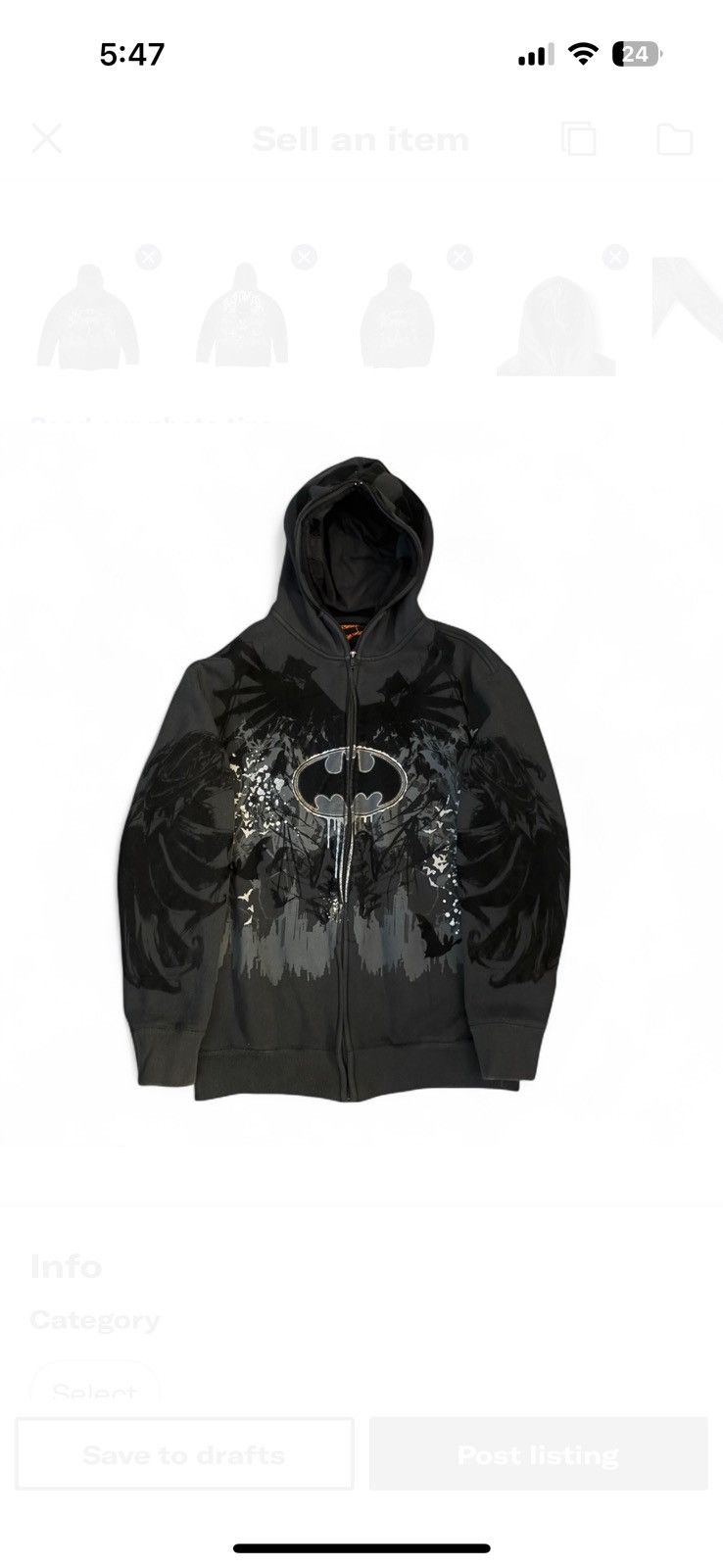DC Comics Ecko Unlimited x Batman Zip-Up Hoodie Black Rhino Exhibit Size US S / EU 44-46 / 1 - 4 Thumbnail