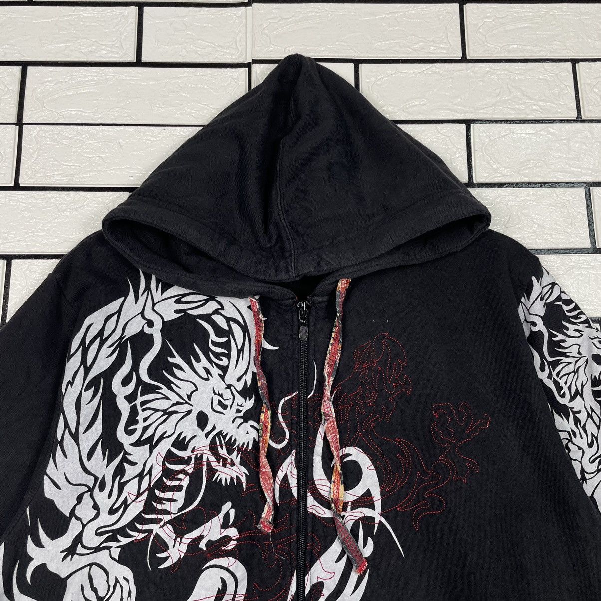 Japanese Brand M. Board Dragon Sukajan Short Sleeve Hoodie Size US M / EU 48-50 / 2 - 2 Thumbnail