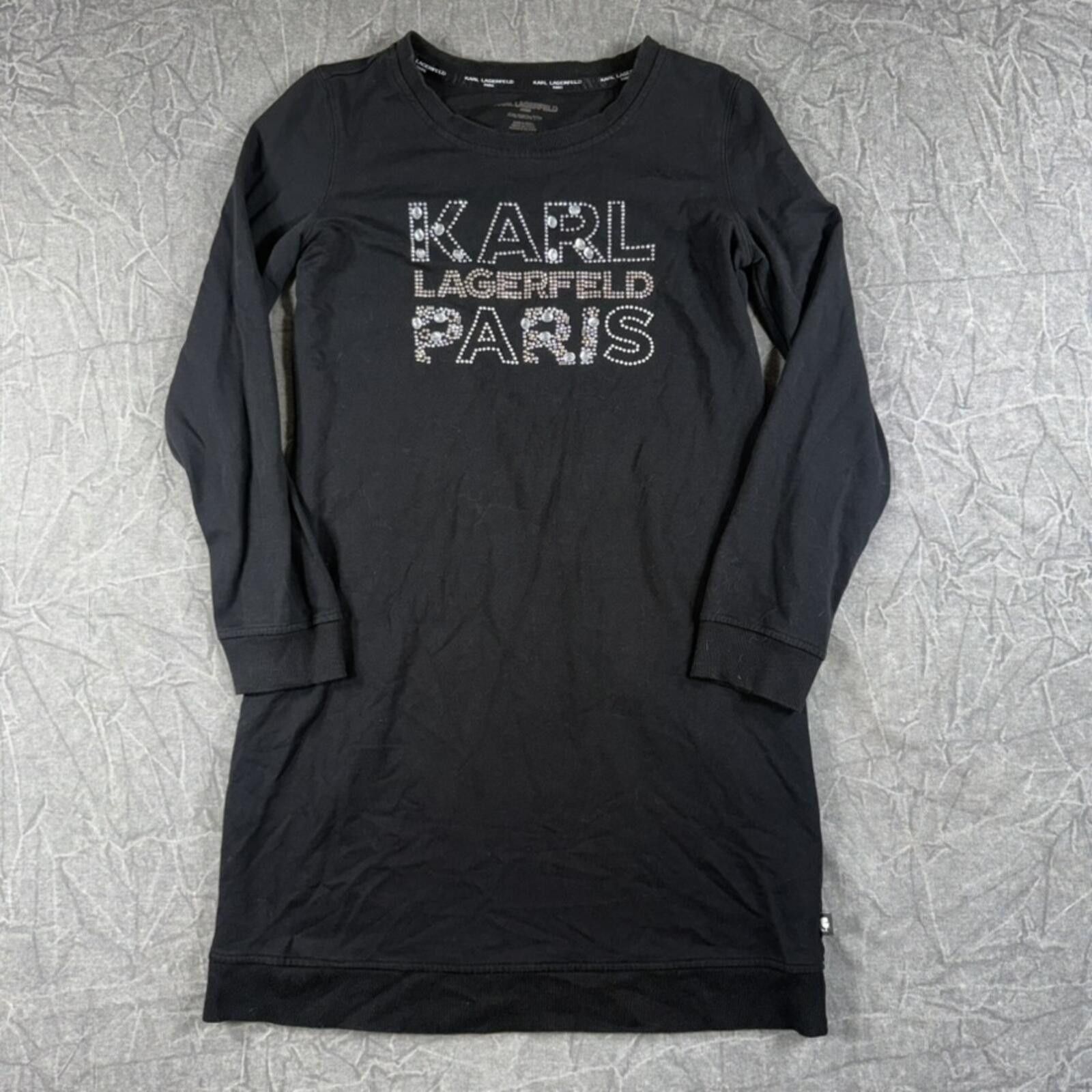 Karl Lagerfeld Karl Lagerfeld Paris Dress Women's XXS Black Long Sleeve Size XS / US 0-2 / IT 36-38 - 2 Thumbnail