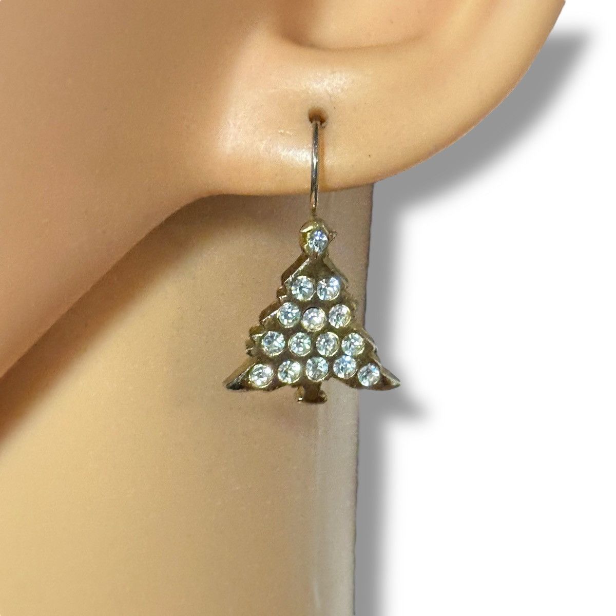 Other Gold tone rhinestone Christmas tree dangle earrings Size ONE SIZE - 2 Thumbnail