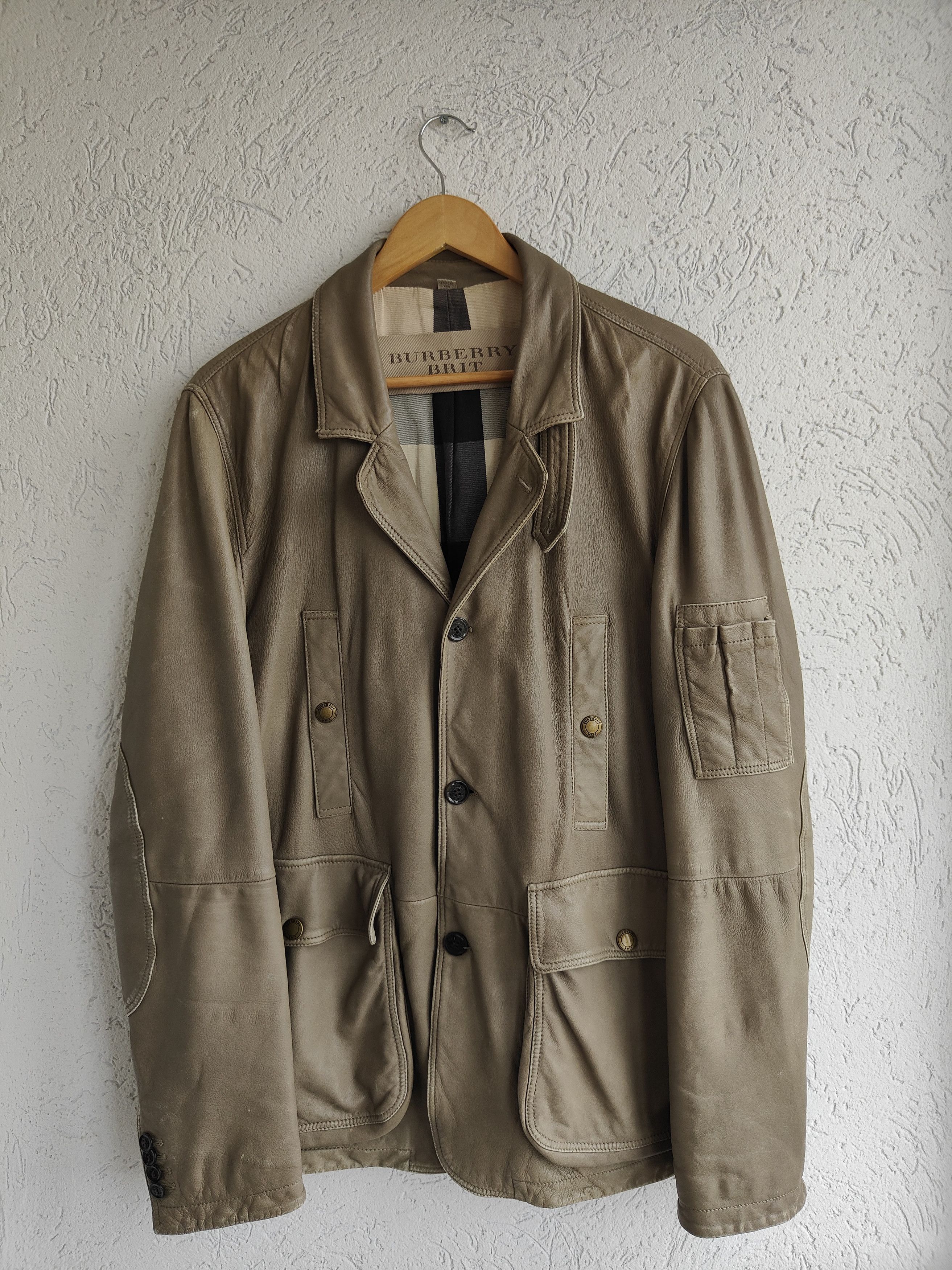 Burberry Burberry Brit Lamb Leather Field Jacket Size US XXL / EU 58 / 5 - 1 Thumbnail