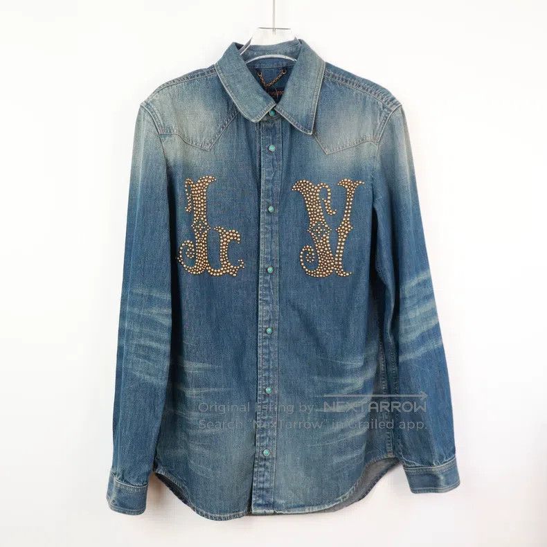 Louis Vuitton Louis Vuitton Studded Turquoise Shirt Size US M / EU 48-50 / 2 - 1 Thumbnail