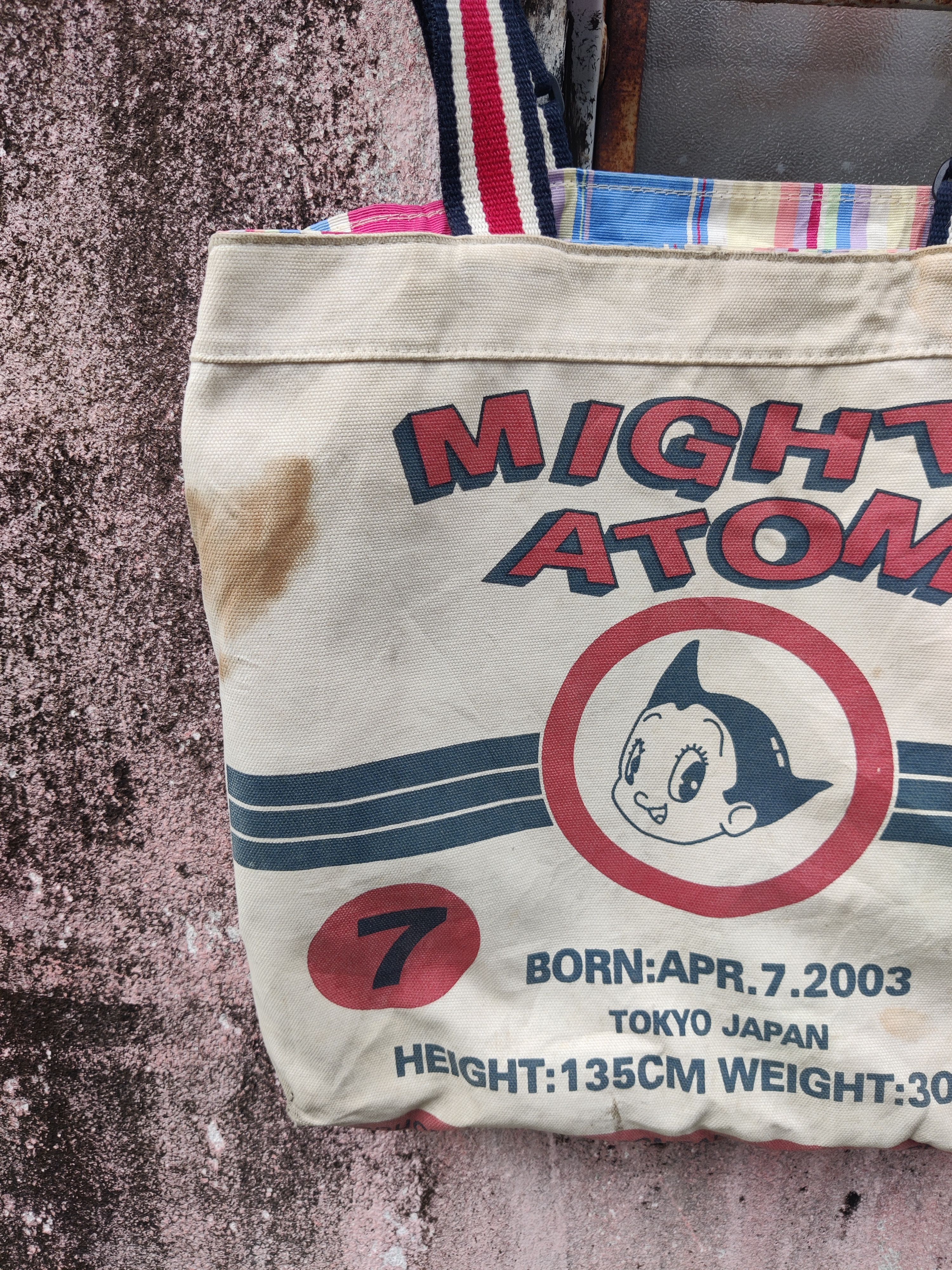 Japanese Brand Vintage Stain Distressed Mighty Atom Tezuka Anime Tote Bag Size ONE SIZE - 3 Thumbnail