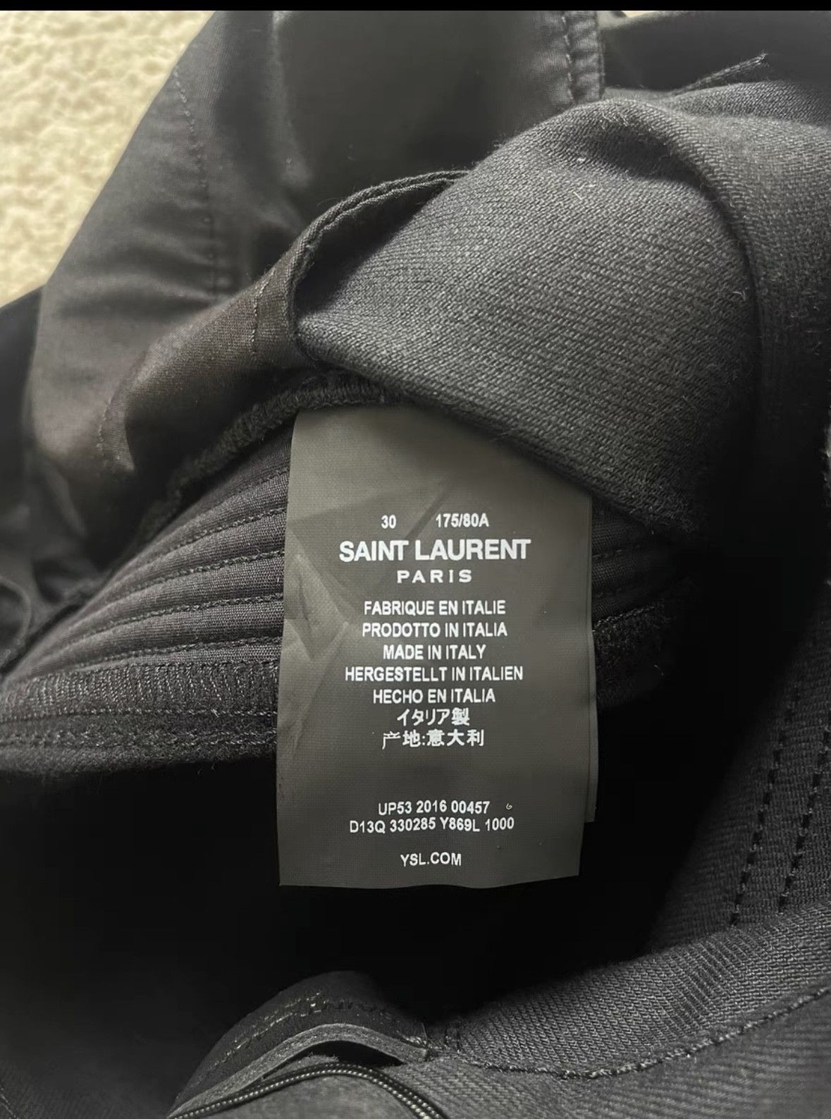 Saint Laurent Paris black leather zippered skinny pants Size US 30 / EU 46 - 8 Thumbnail