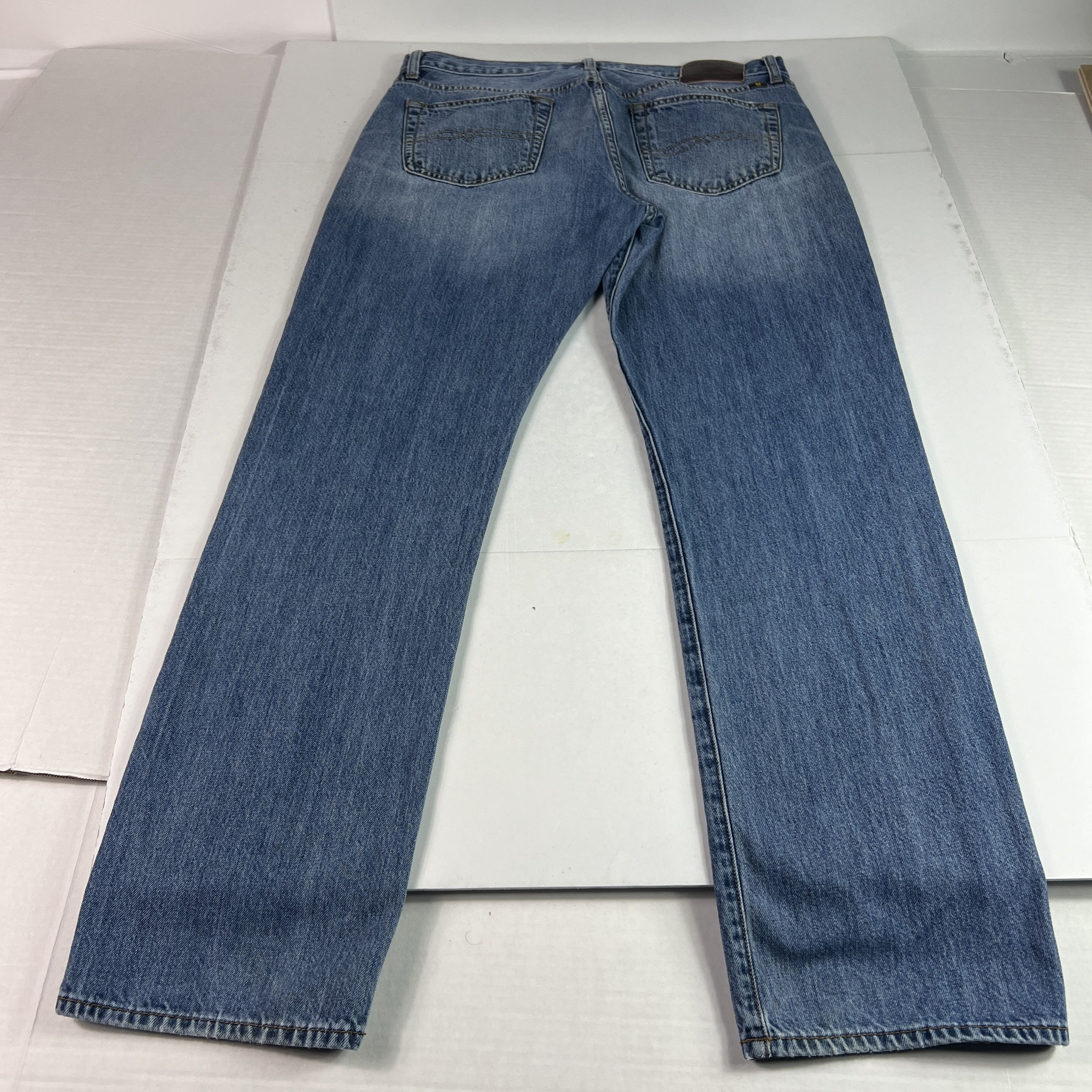 Lucky Brand Lucky Brand Jean 121 Heritage Slim Straight Blue Faded Denim Size US 34 / EU 50 - 12 Thumbnail