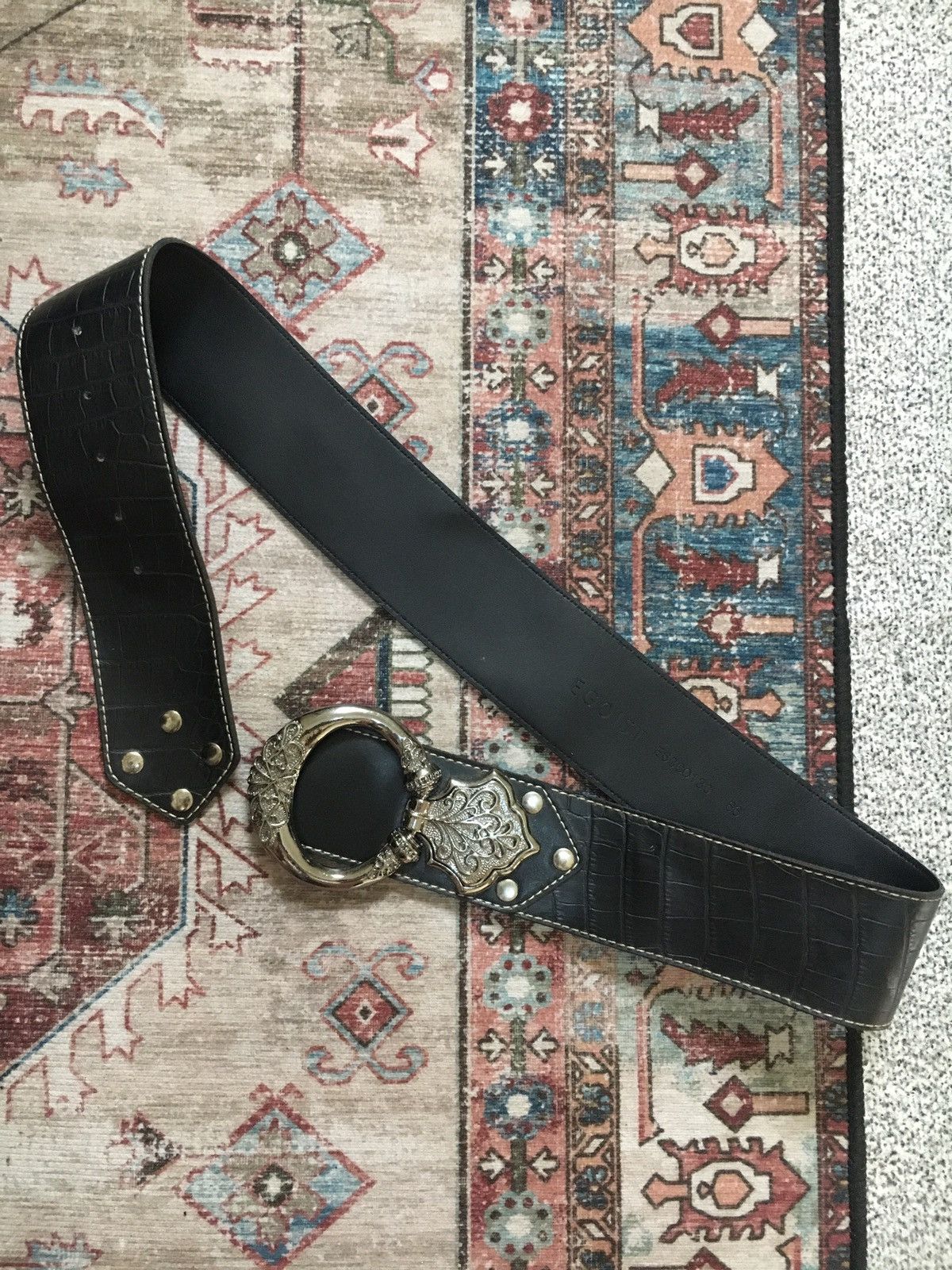 If Six Was Nine × Japanese Brand × Le Grande Bleu (L.G.B.) Egoist Black Croco Belt Size ONE SIZE - 1 Thumbnail
