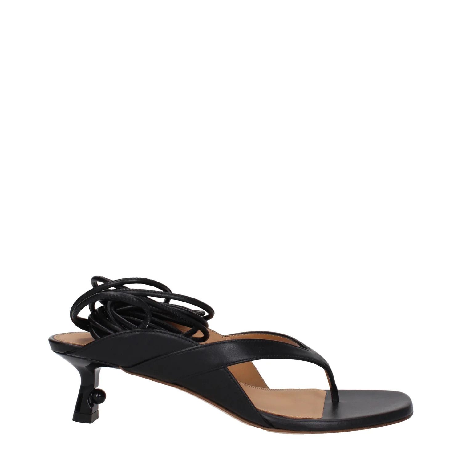 Off-White ob1o1e1124 Leather Flip Flops in Black Size US 9 / IT 39 - 1 Thumbnail