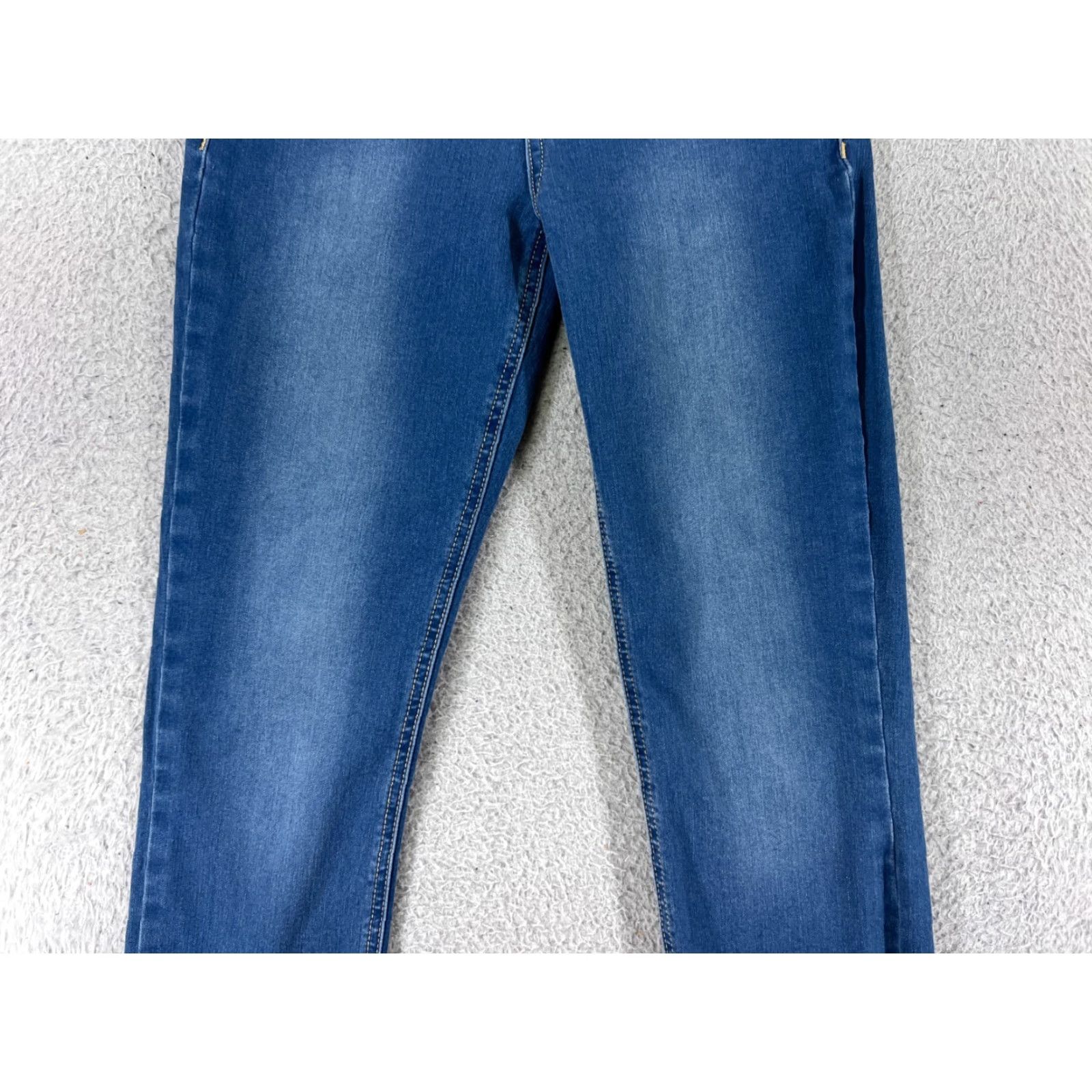 Guess Bullhead Jeans Juniors 22 Blue Denim High Waist Skinny 5-Pocket Distressed Comfort Stretch Vintage No Size 40" / US 18 - 5 Thumbnail