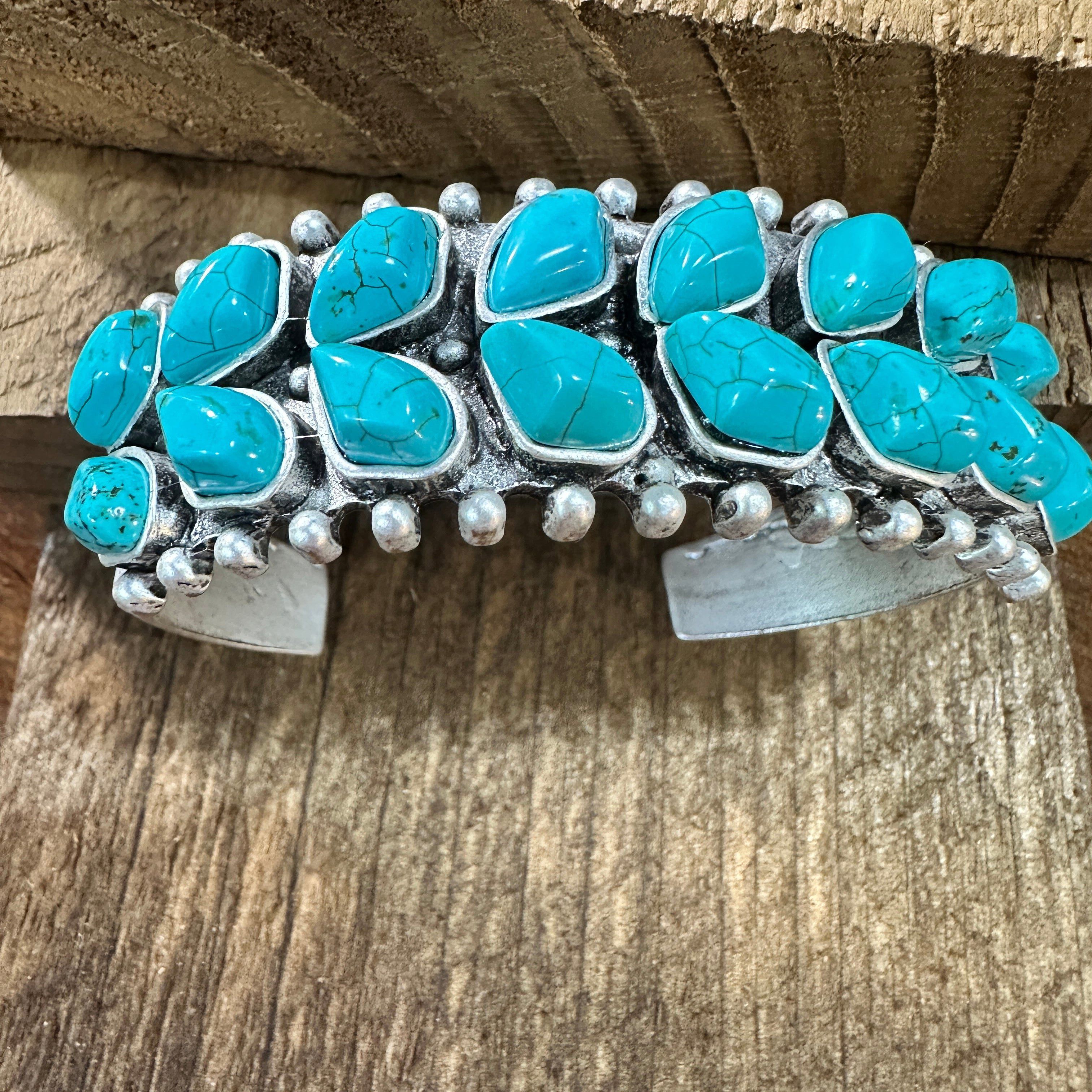 Other Double Layered Navajo Turquoise Cuff Bracelet Design, Southw Size ONE SIZE - 7 Thumbnail